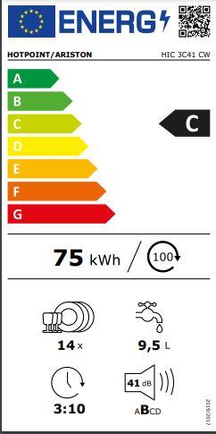 Lavastoviglie 9 programmi HOTPOINT HIC 3C41 CW - 8