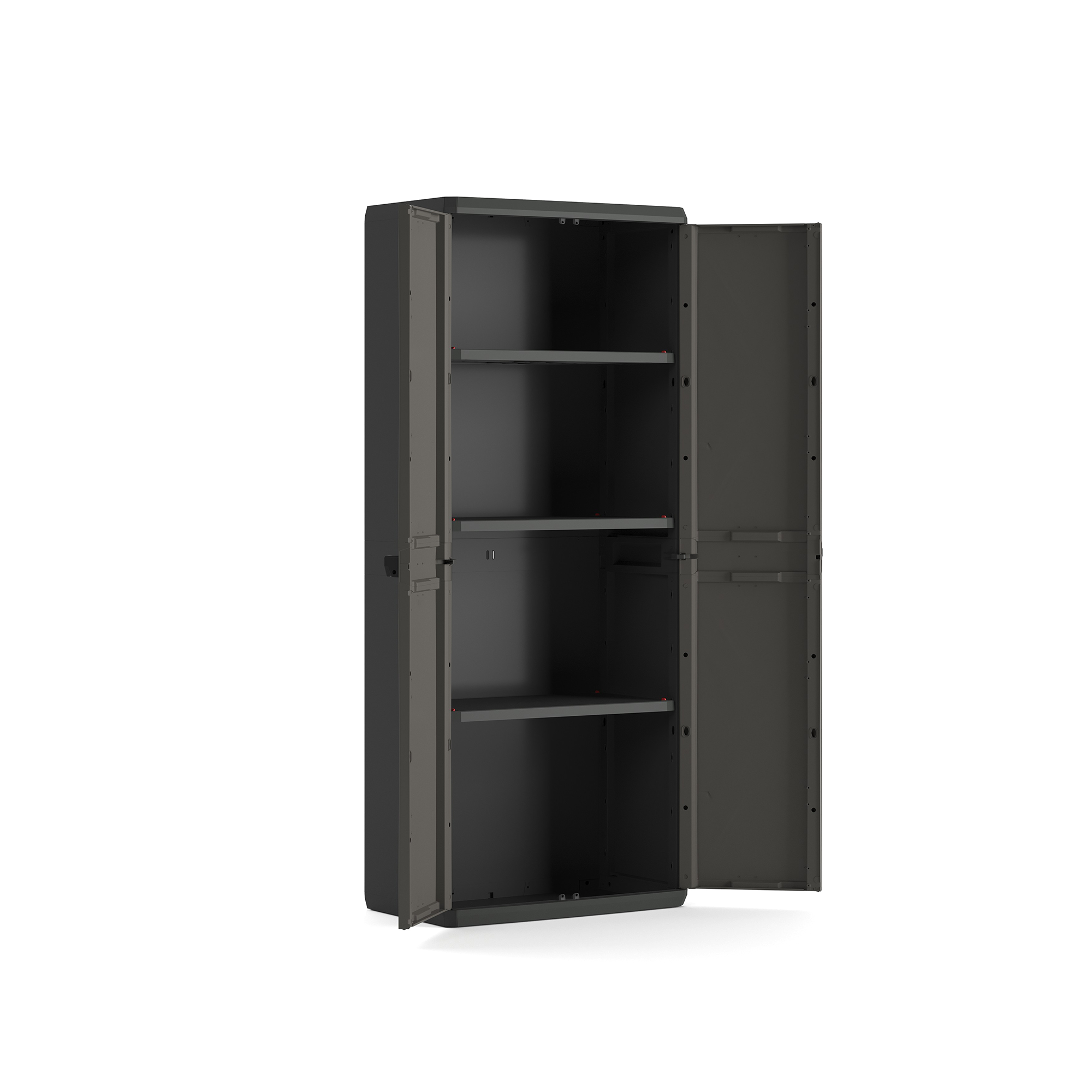 Armário alto PVC interior preto cinza 68x39x166 cm - 15