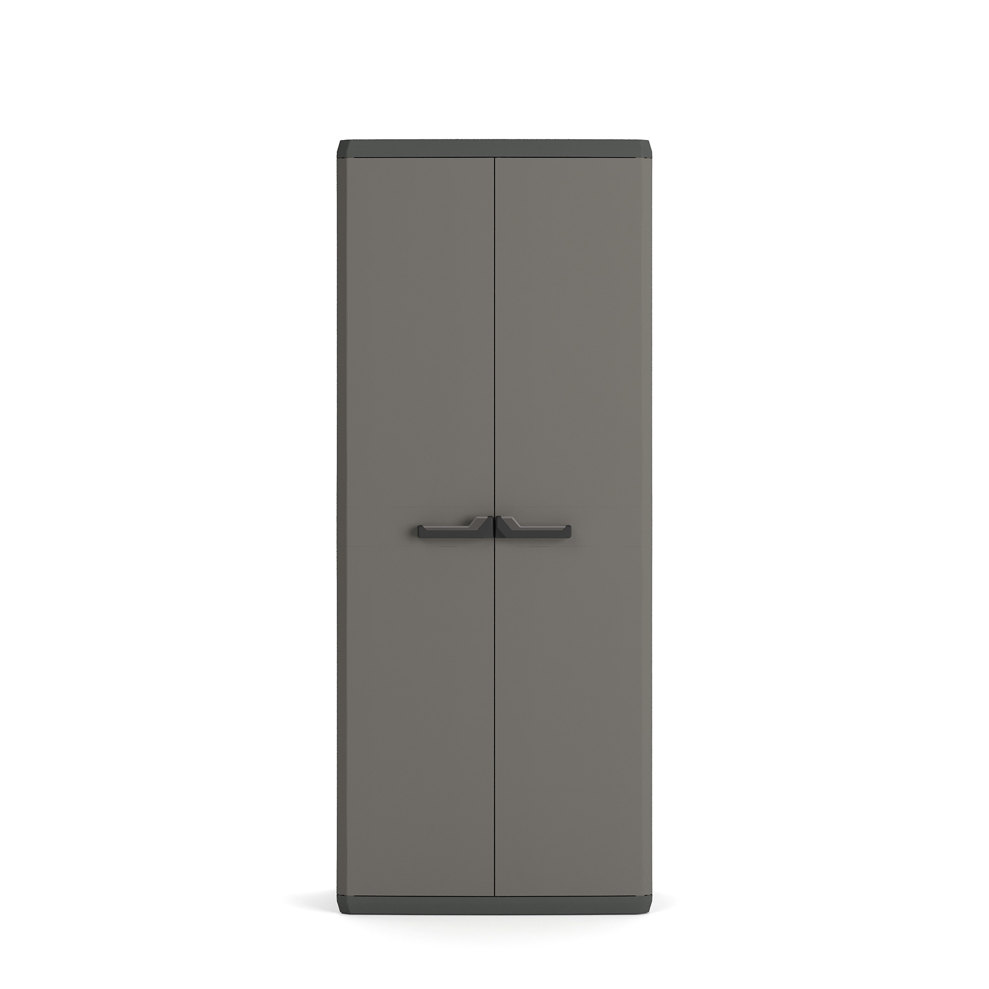 Armário alto PVC interior preto cinza 68x39x166 cm - 2