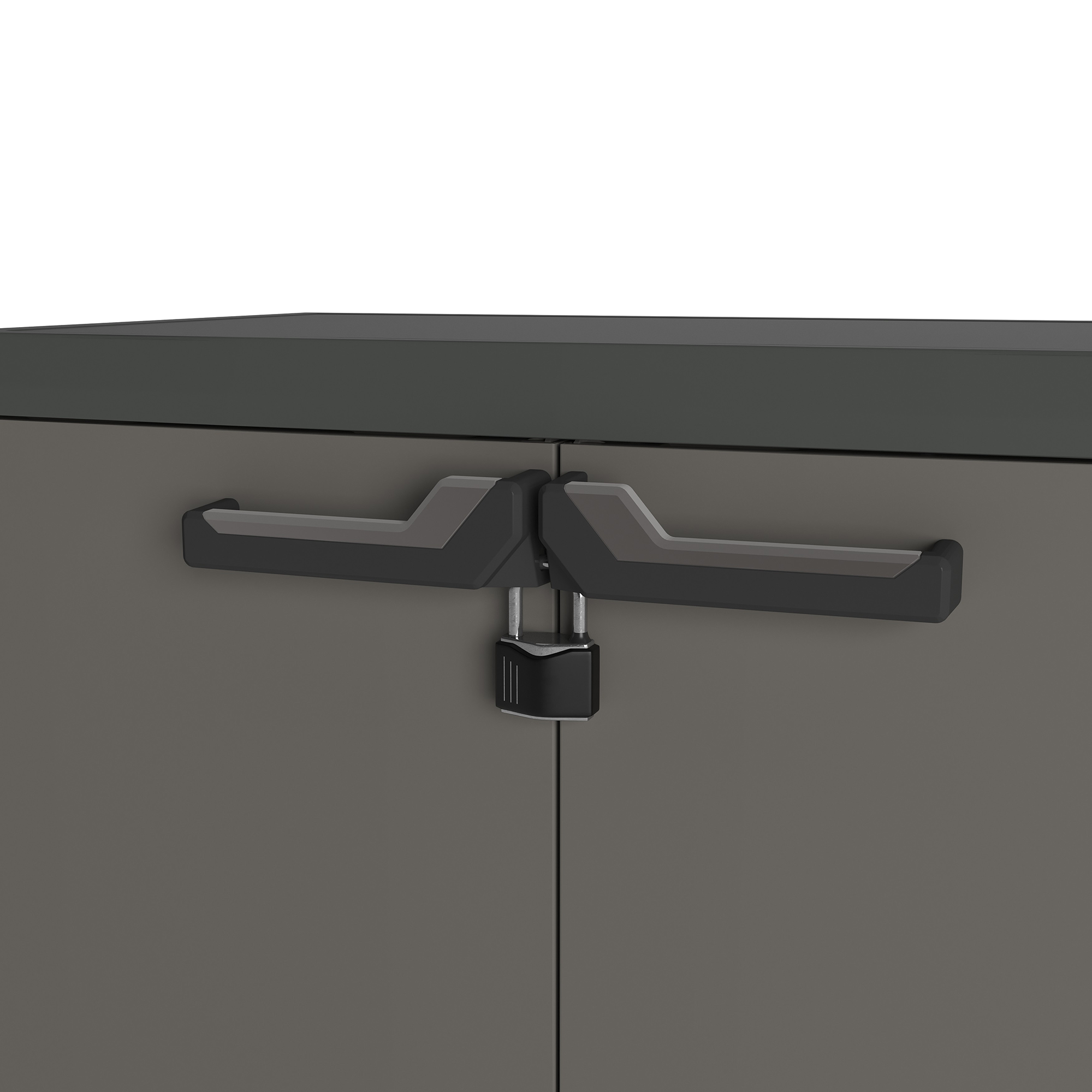 Armario bajo de resina 68x83x39 cm color gris 2 puertas - 8