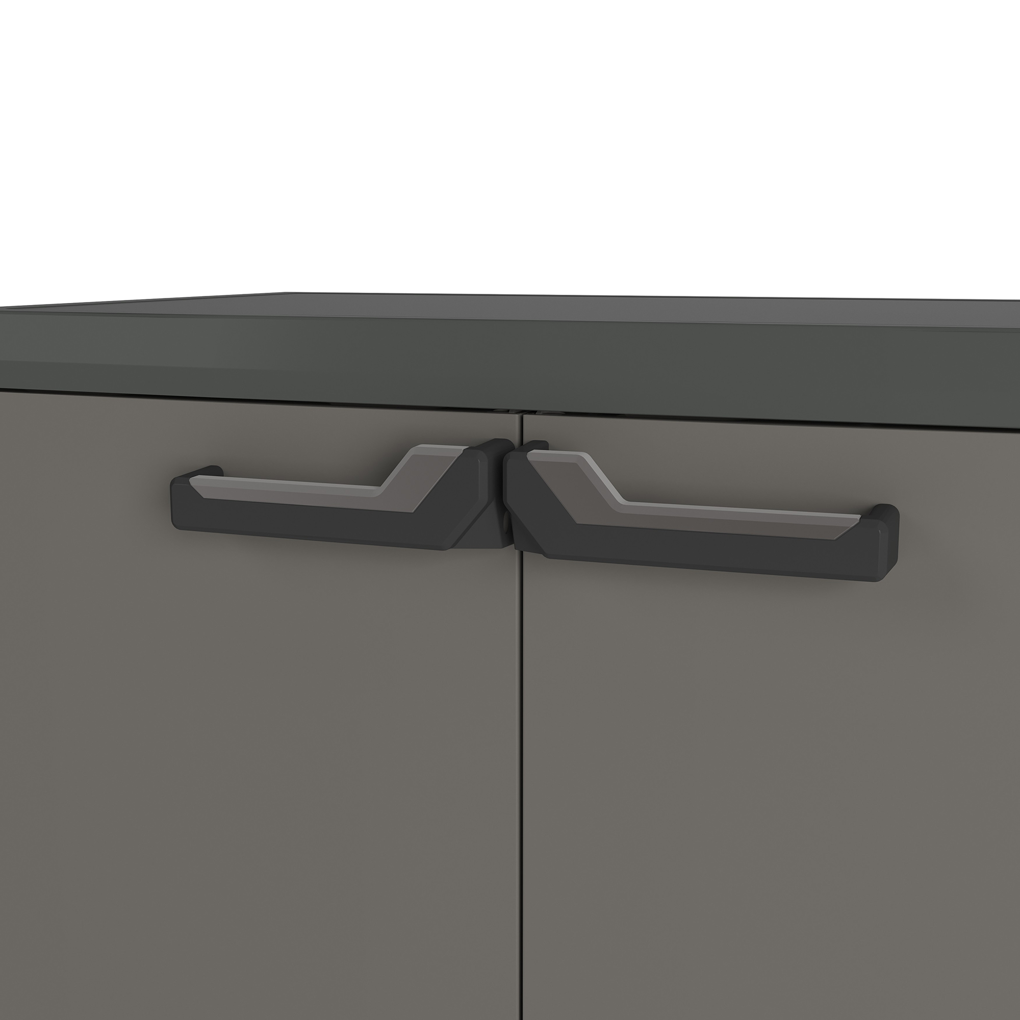 Armario bajo de resina 68x83x39 cm color gris 2 puertas - 9