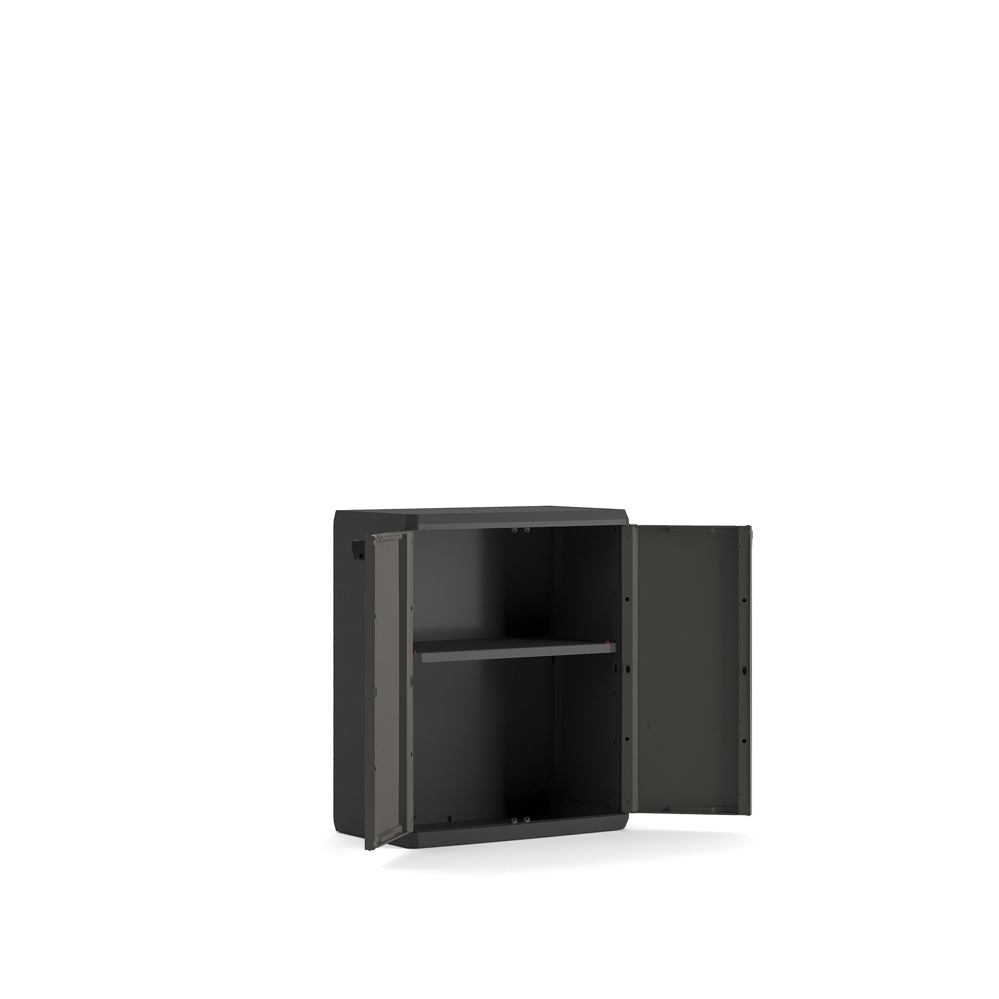 Armário em PVC baixo interior preto cinza 83x68x39 cm - 3