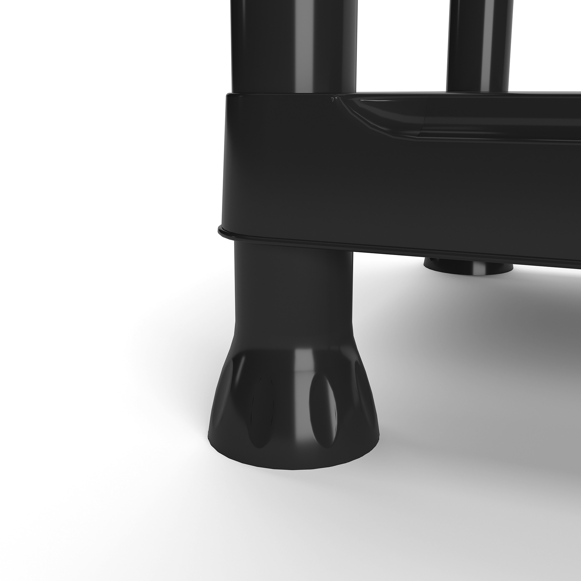 Estante em PVC preto 4 prateleiras 135x60x30 cm 100 kg Spaceo Dark - 6