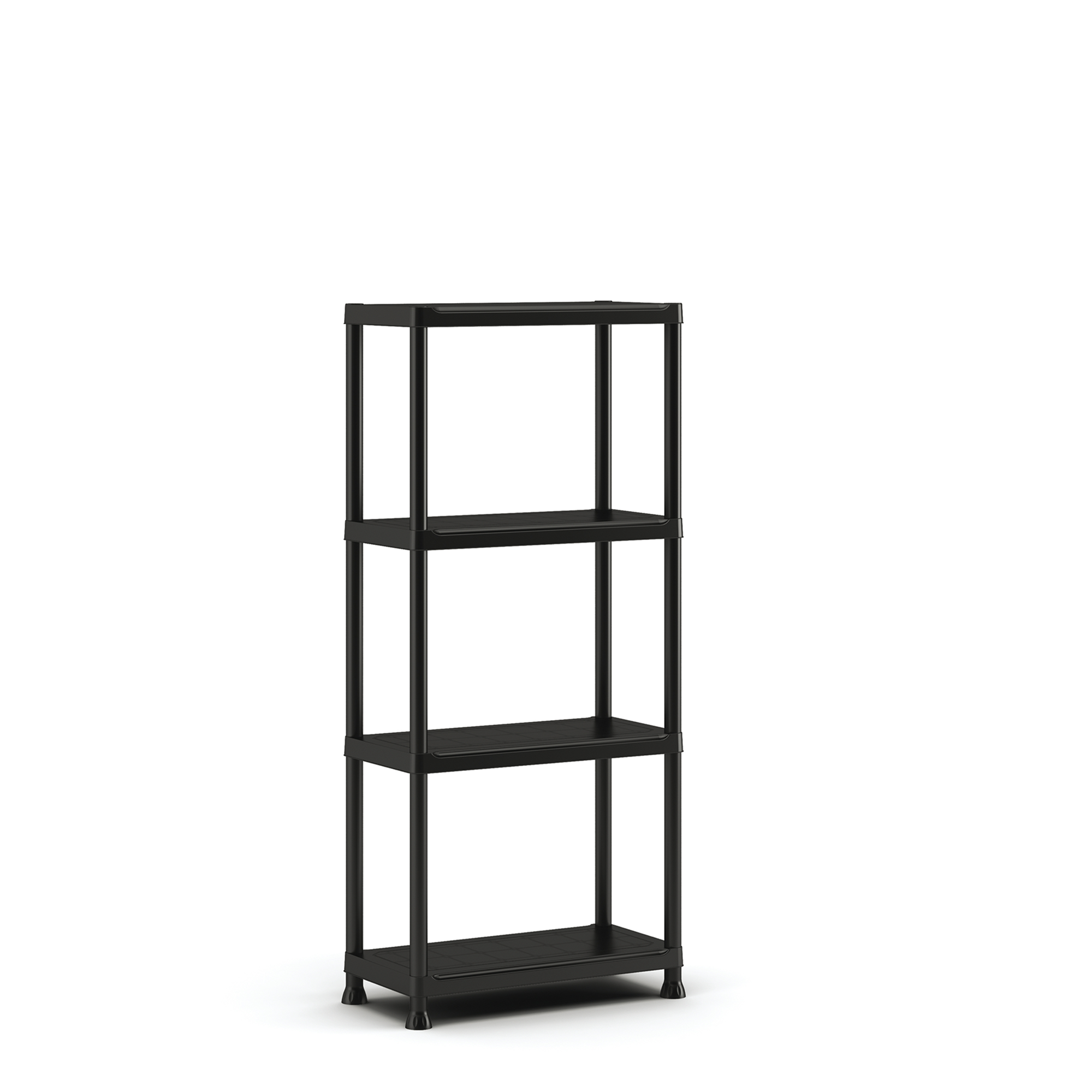 Estante em PVC preto 4 prateleiras 135x60x30 cm 100 kg Spaceo Dark - 2