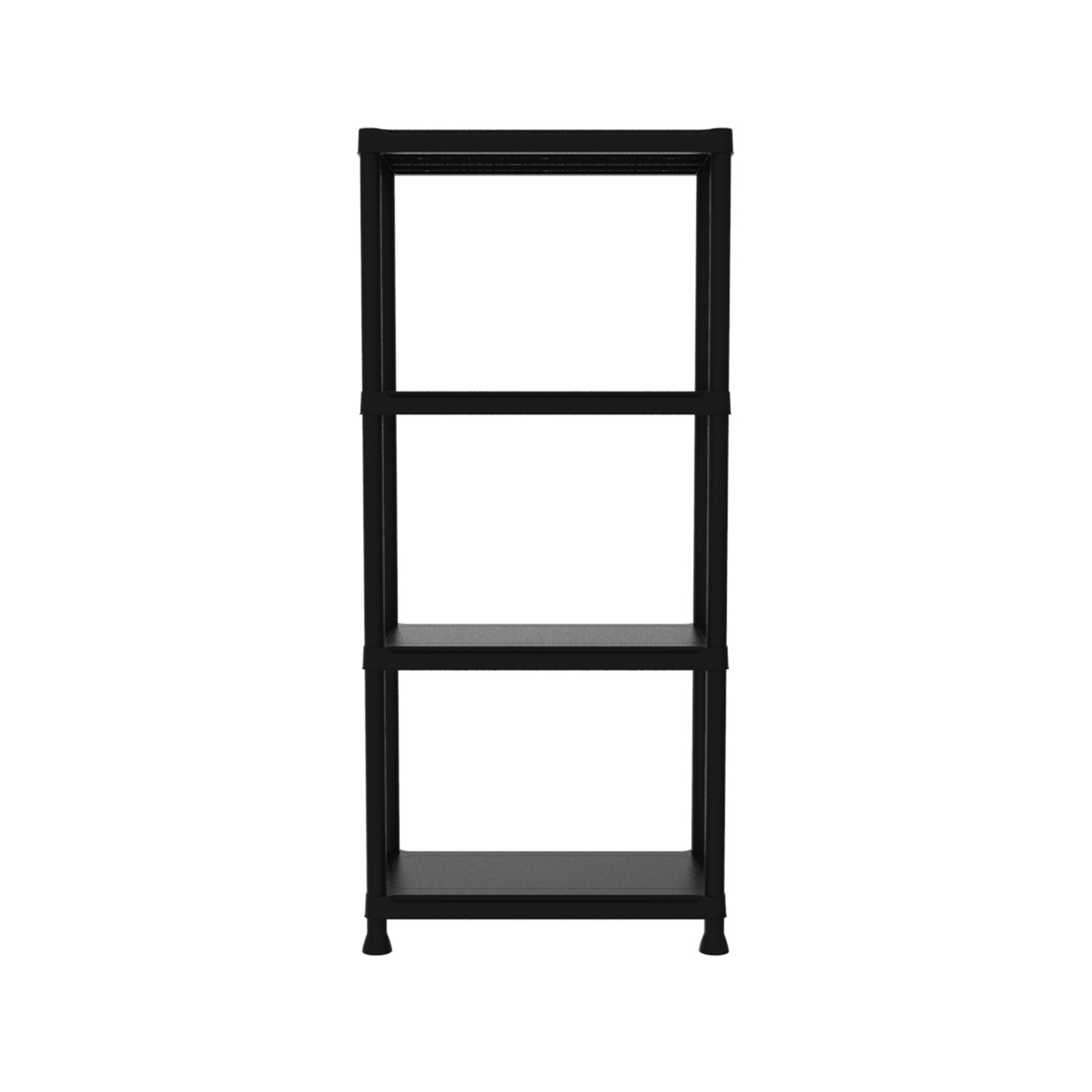 Estante em PVC preto 4 prateleiras 135x60x30 cm 100 kg Spaceo Dark - 9