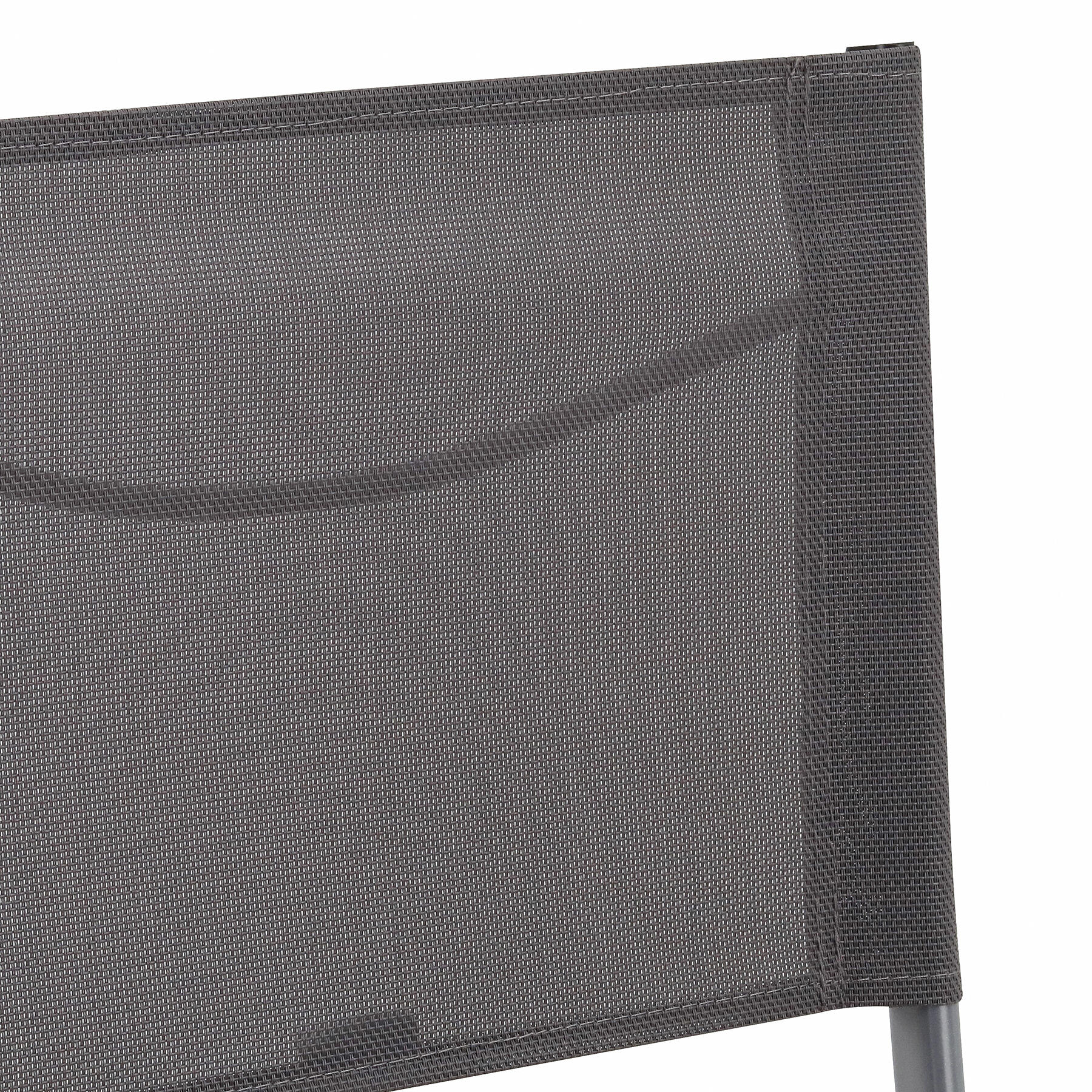 Sedia da giardino pieghevole Emys NATERIAL, seduta in textilene antracite - 13