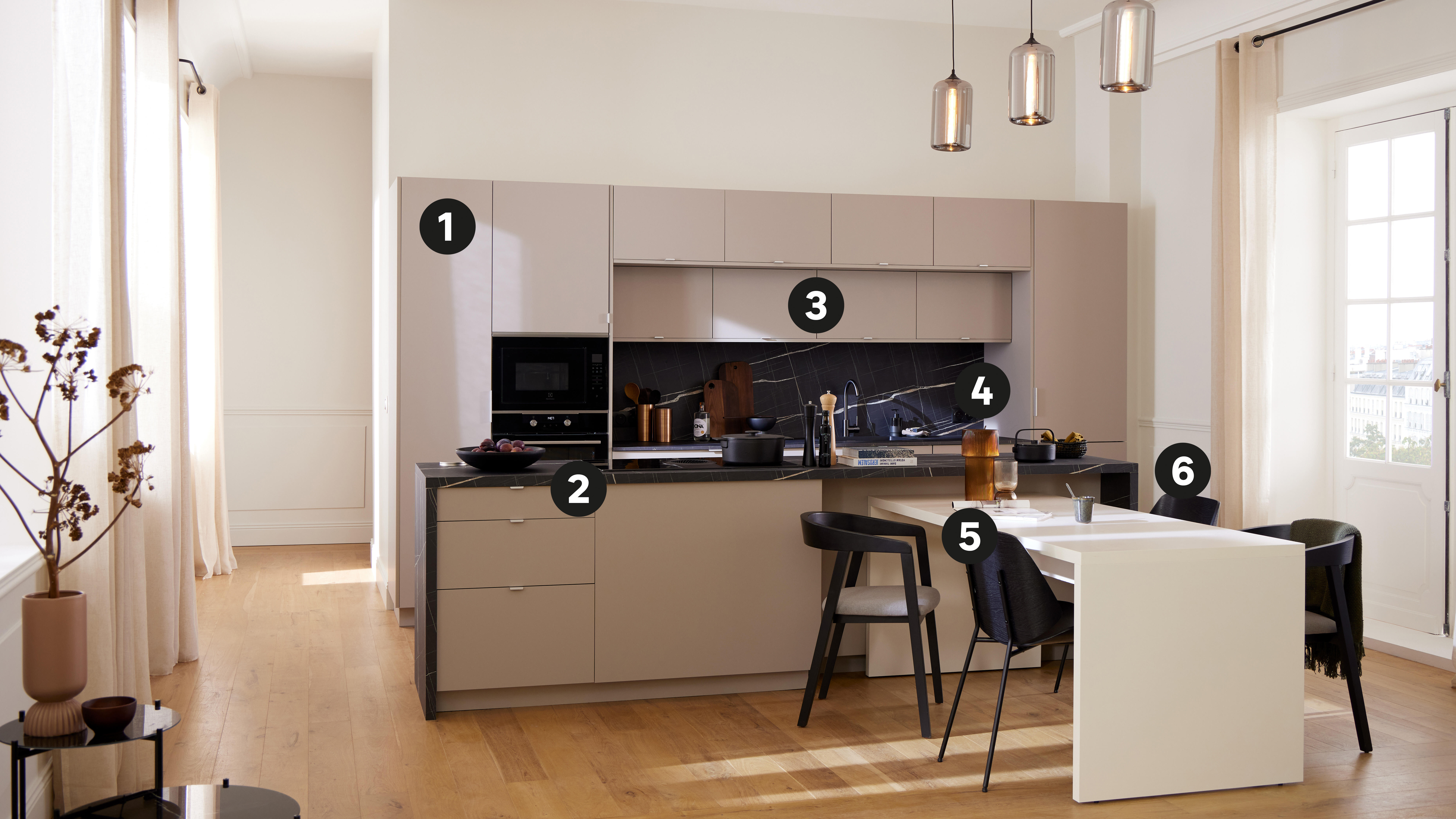 Suspension Soho verre, gris, Diam.28 cm, E27 - 3