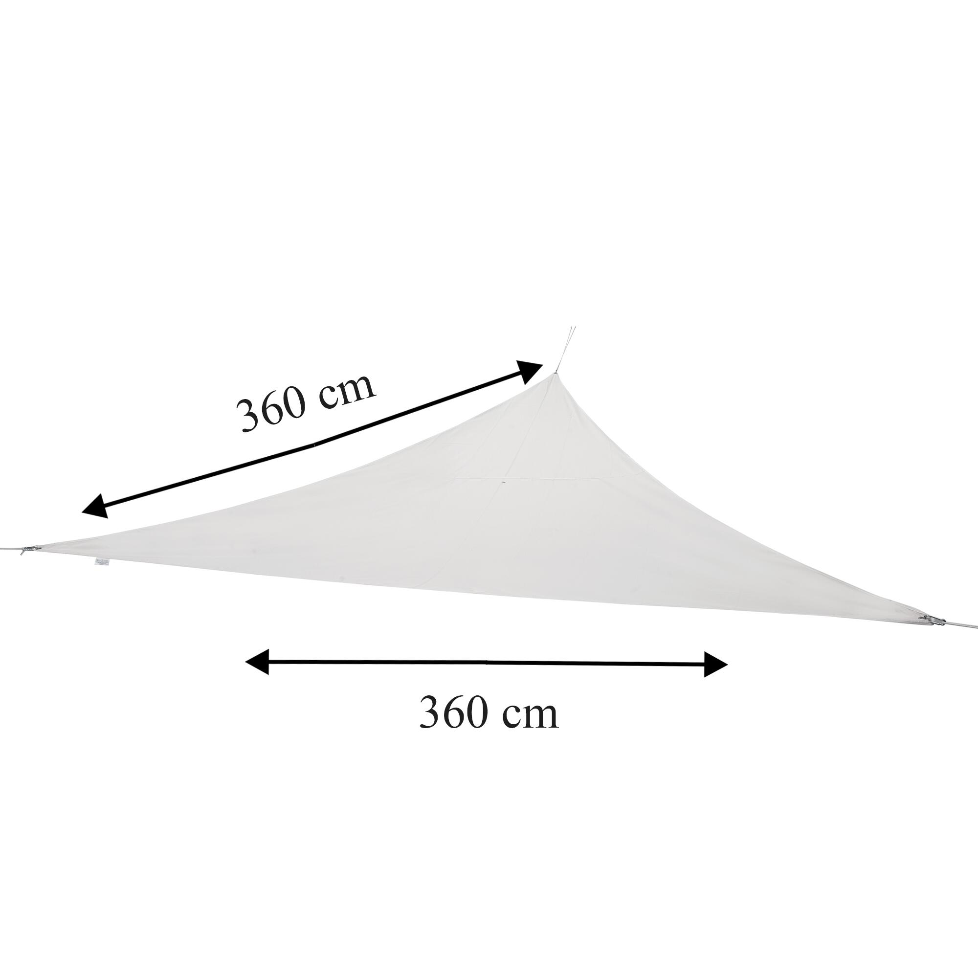 Vela ombreggiante triangolare bianco 360 x 360 cm - 10