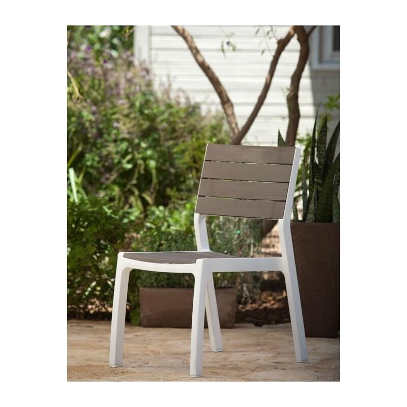 Sedia da giardino Harmony KETER, struttura e seduta in polipropilene beige - 5