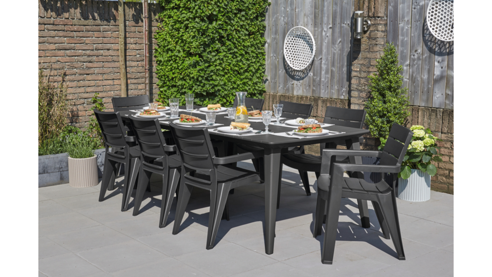 Sedia da giardino con braccioli Julie KETER, antracite, 1 posto - 5