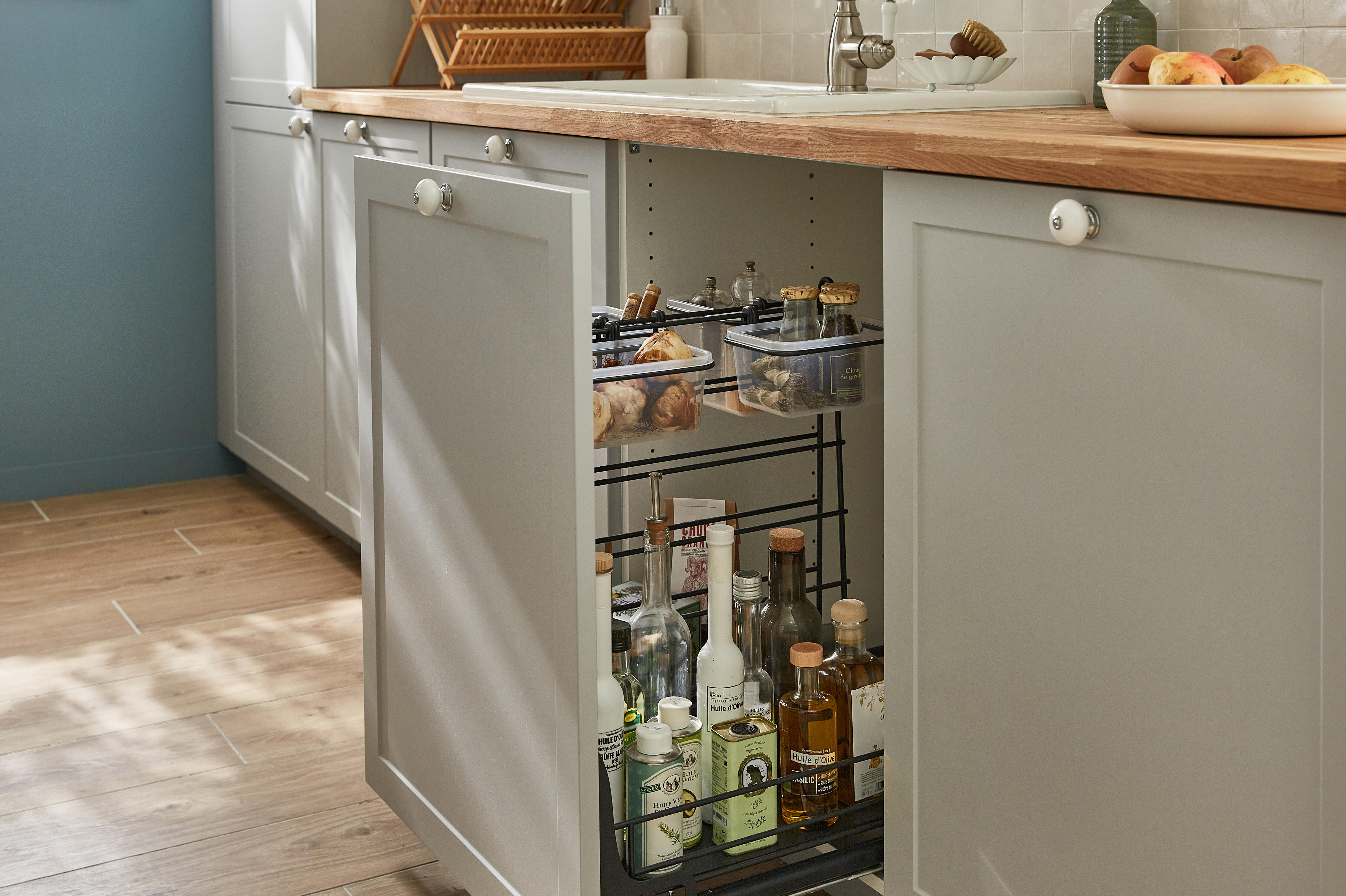 Módulo bajo de cocina blanco en kit Delinia ID 60 x 76.8 x 58 cm - 10
