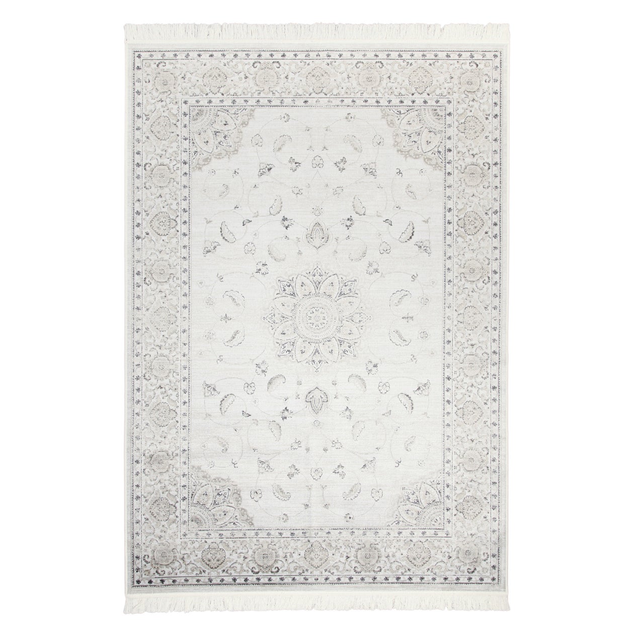 Tappeto Soraya blossom orientale in viscosa crema, L 195 x L 135 cm - 3