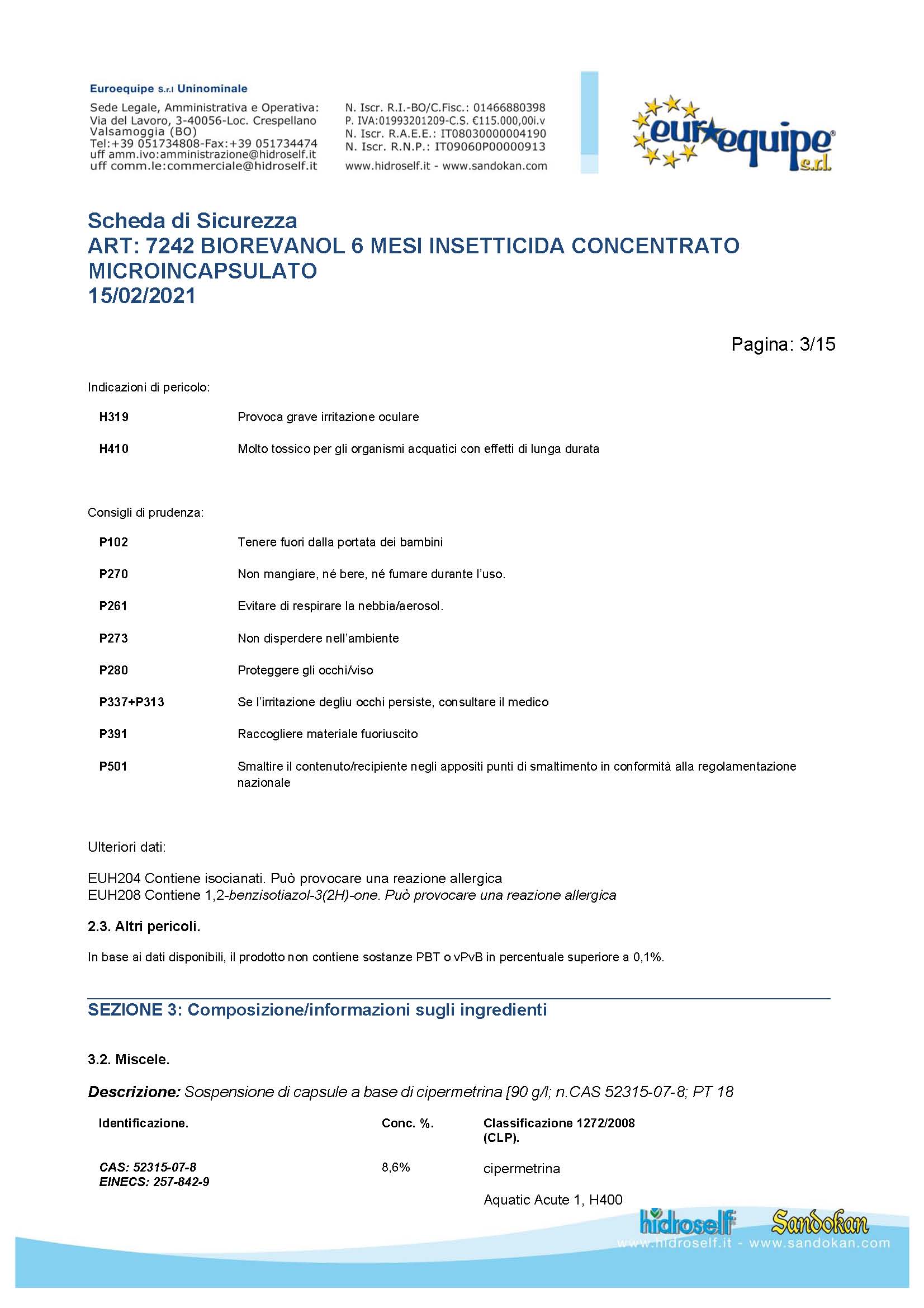 Insetticida liquido per cimice e formiche e scarafaggi e zanzare e mosche SANDOKAN MICROINC 1 Litro - 6
