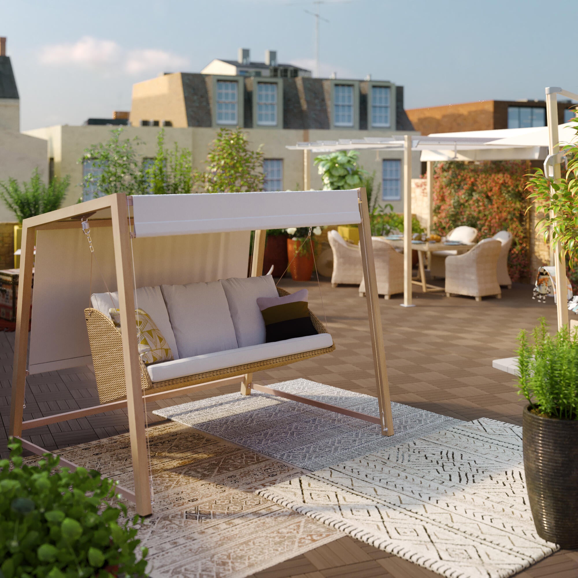 Pergola in alluminio effetto legno copertura mobile 3x4m - Omega NATERIAL - 5