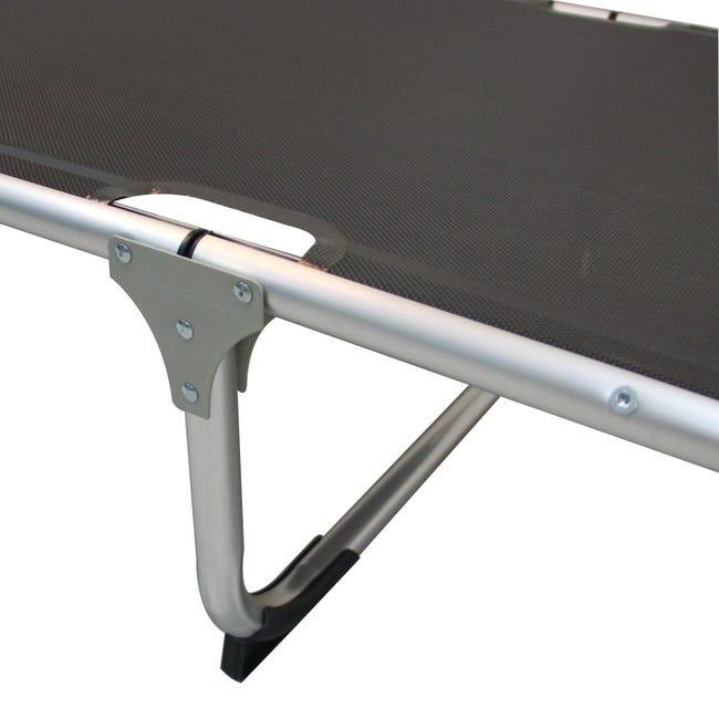 Espreguiçadeira alumínio com pala para o sol 61x188 cm antracite Azur - 34