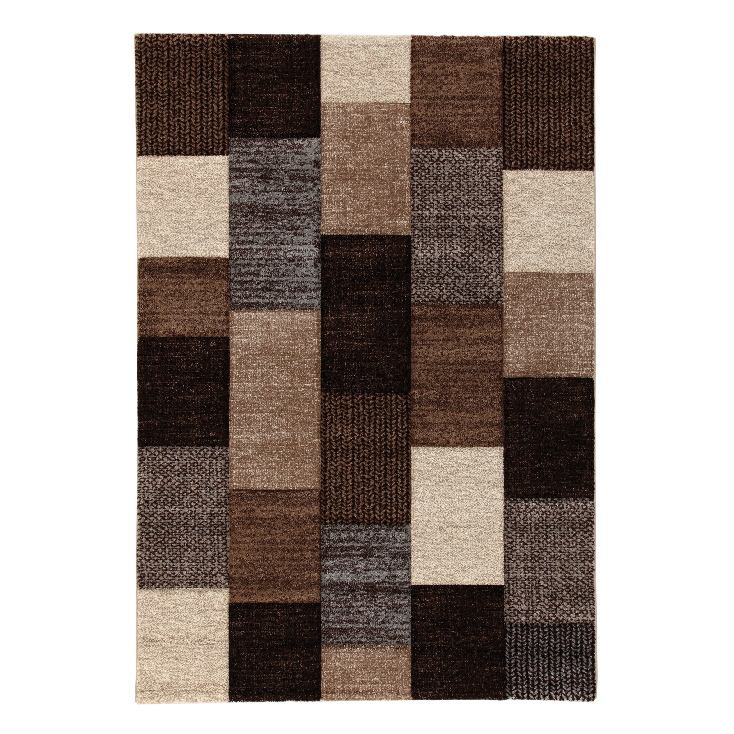 Tappeto Textures geometrico marrone, L 300 x L 200 cm - 3