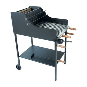 Barbecue A Carbone E Legna Cruccolini "Festa Plus" - Griglia Acciaio Inox, Struttura Ferro Battuto, Made In Italy