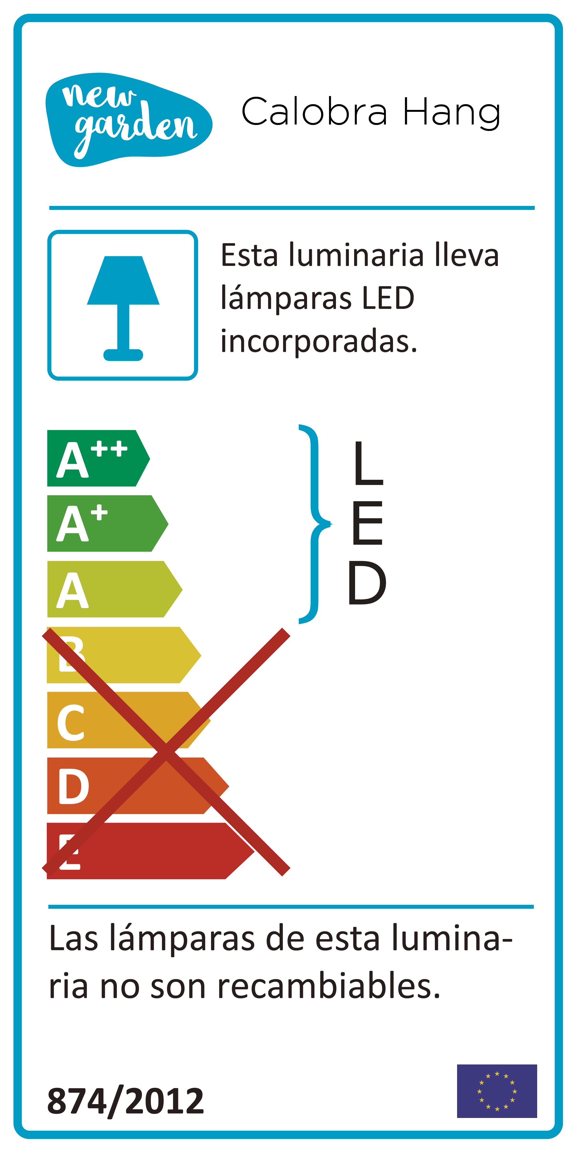 Lampadario LED design CALOBRA 20 BATTERY HANG marrone, luce calda 900 lumen, NEWGARDEN, IP54 - 30