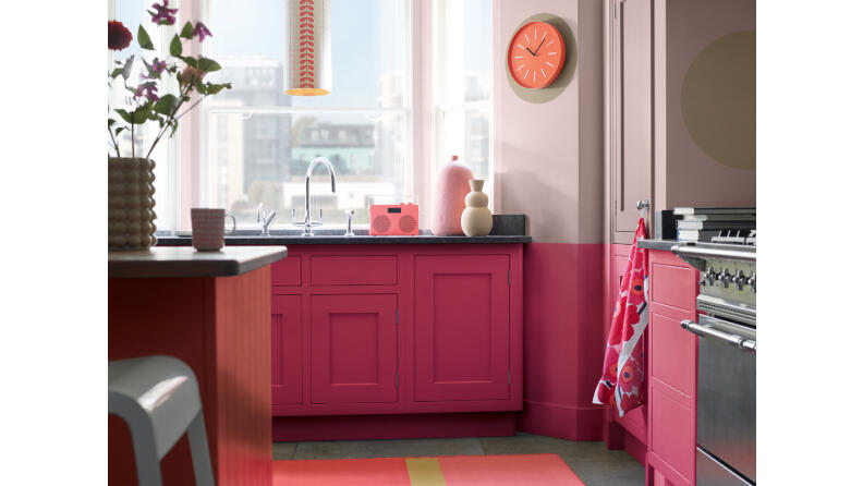 Peinture mur, boiserie framboise satin DULUX VALENTINE Crème de couleur 0.5L - 3