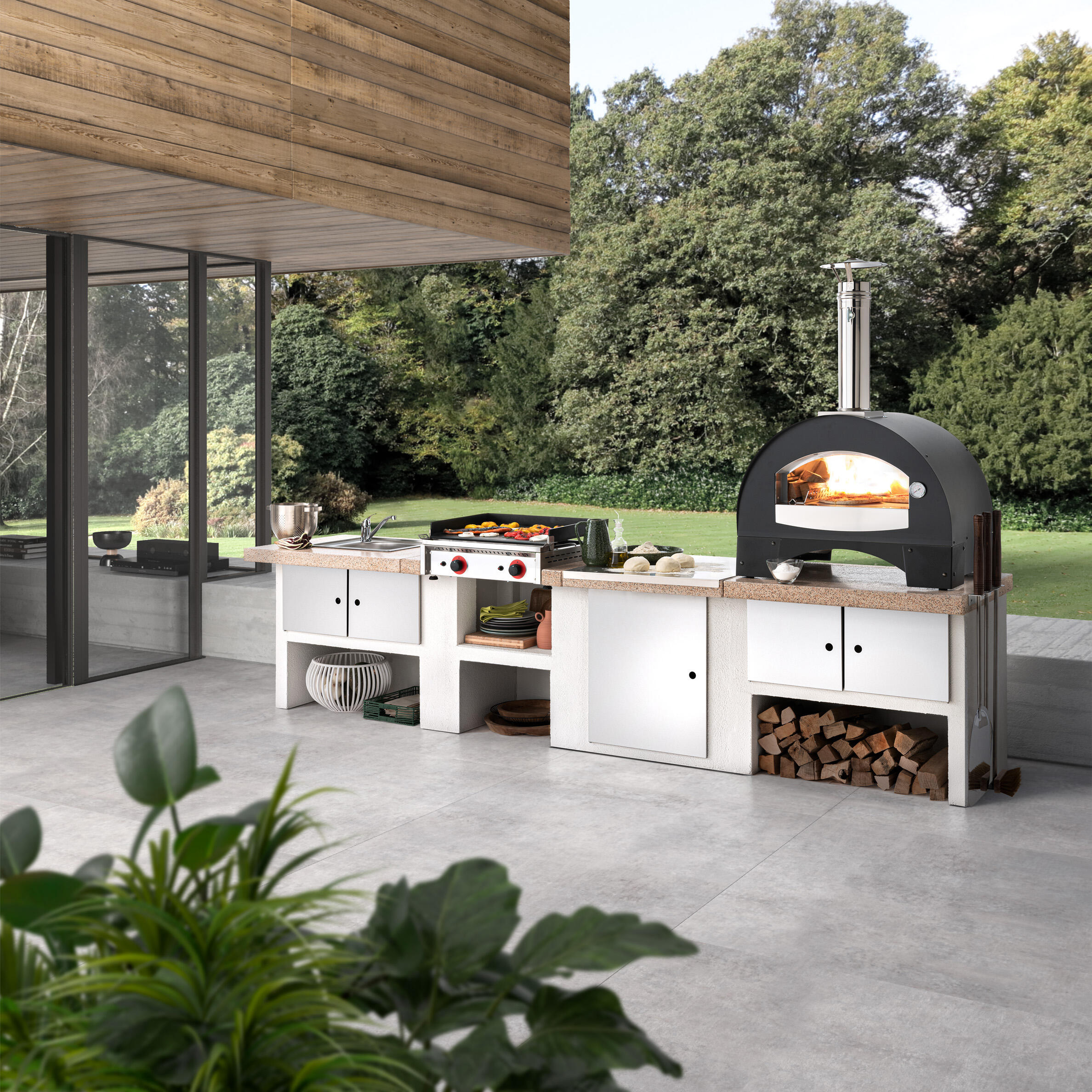 Forno da esterno per pizza a legno EASY GARDEN BY PALAZZETTI Carlo forno pizza acciaio da appoggio - 2