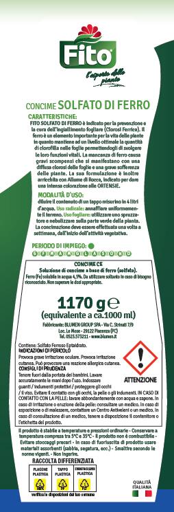 Concime liquido FITO per uso universale Solfato di ferro 1 L - 5