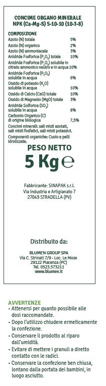 Concime granulato FITO per kiwi, fragole, agrumi, orto 5 kg - 5
