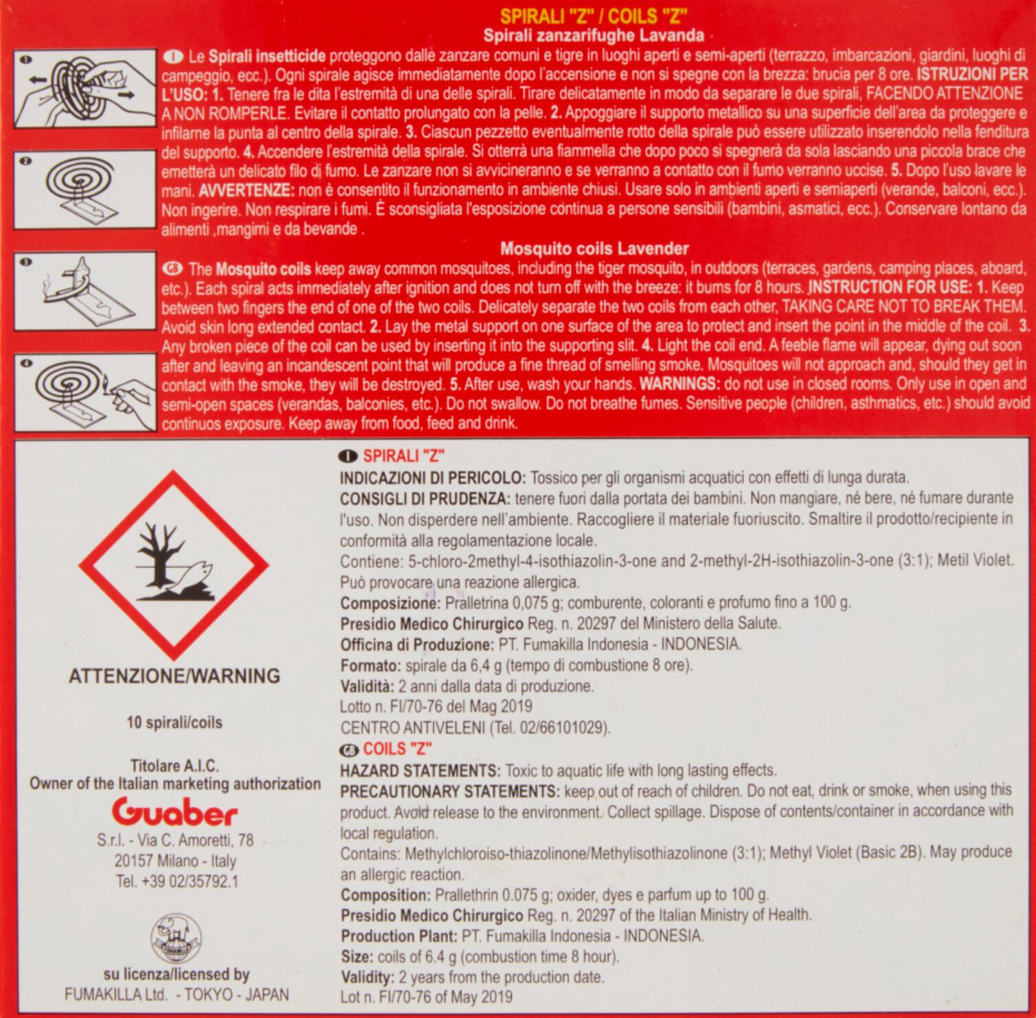 Zampirone spirale per zanzare VAPE 10 pz, 10 pezzi - 5