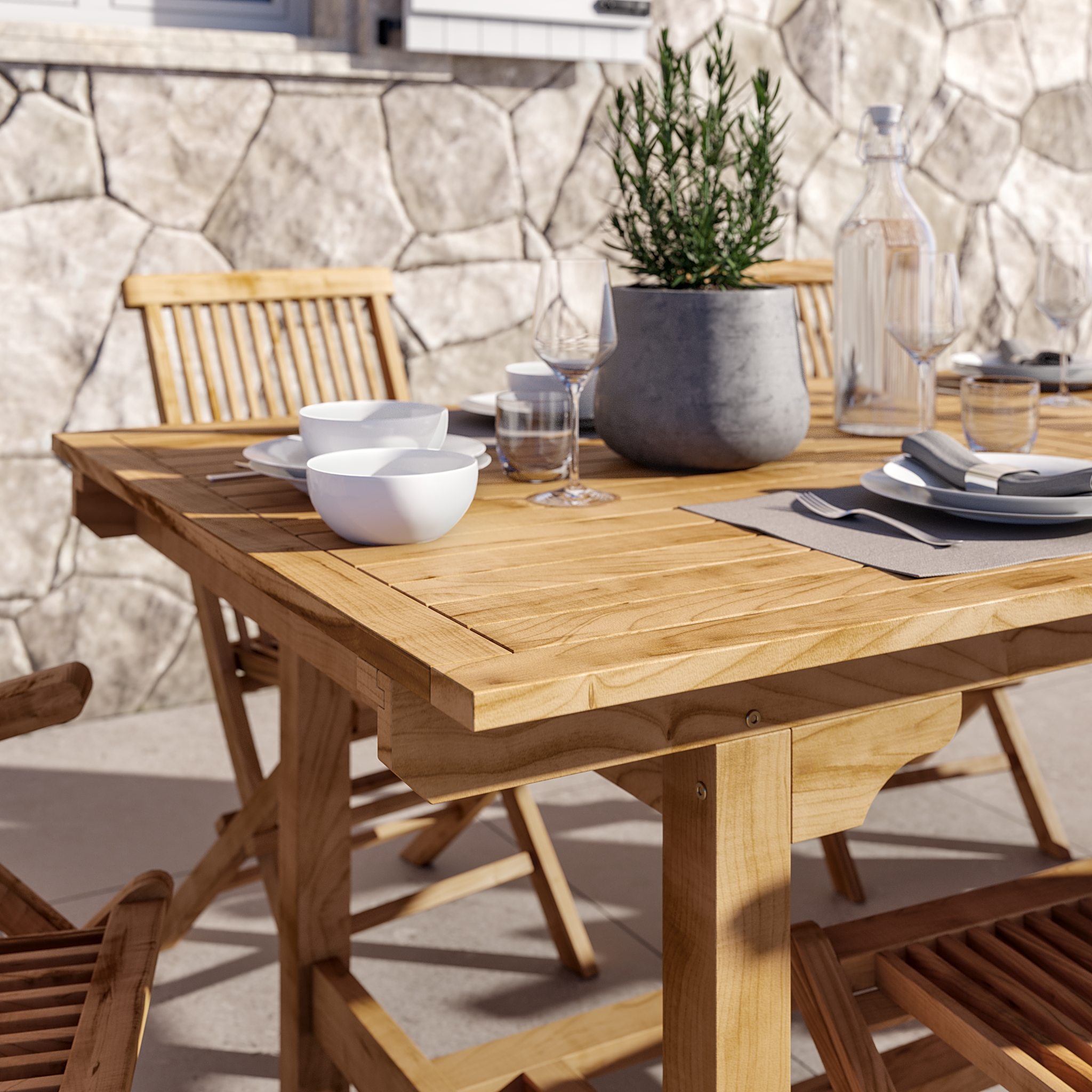 2 cadeiras de madeira NATERIAL ANTEA ORIGAMI TECA 61X48X88CM - 15