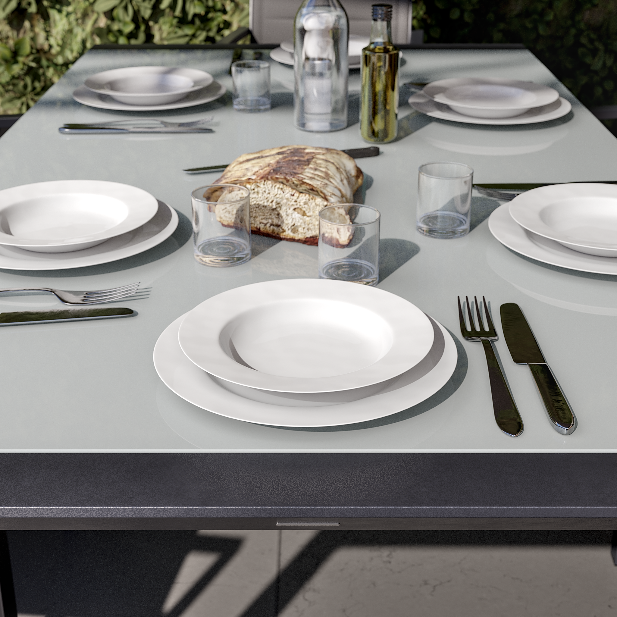 Mesa de alumínio NATERIAL AQUILA II 180/220X100CM ANTRACITE - 16