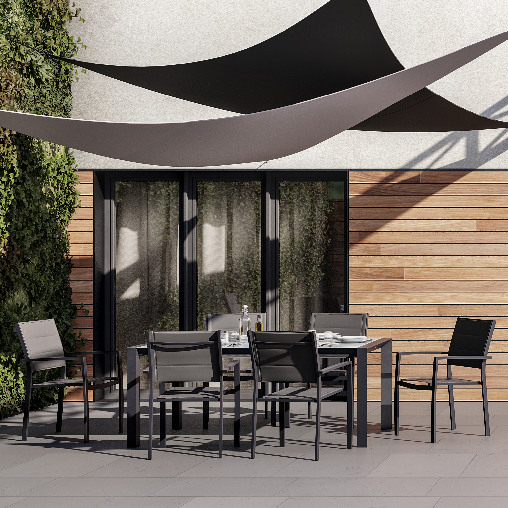 Mesa de alumínio NATERIAL AQUILA II 180/220X100CM ANTRACITE - 20