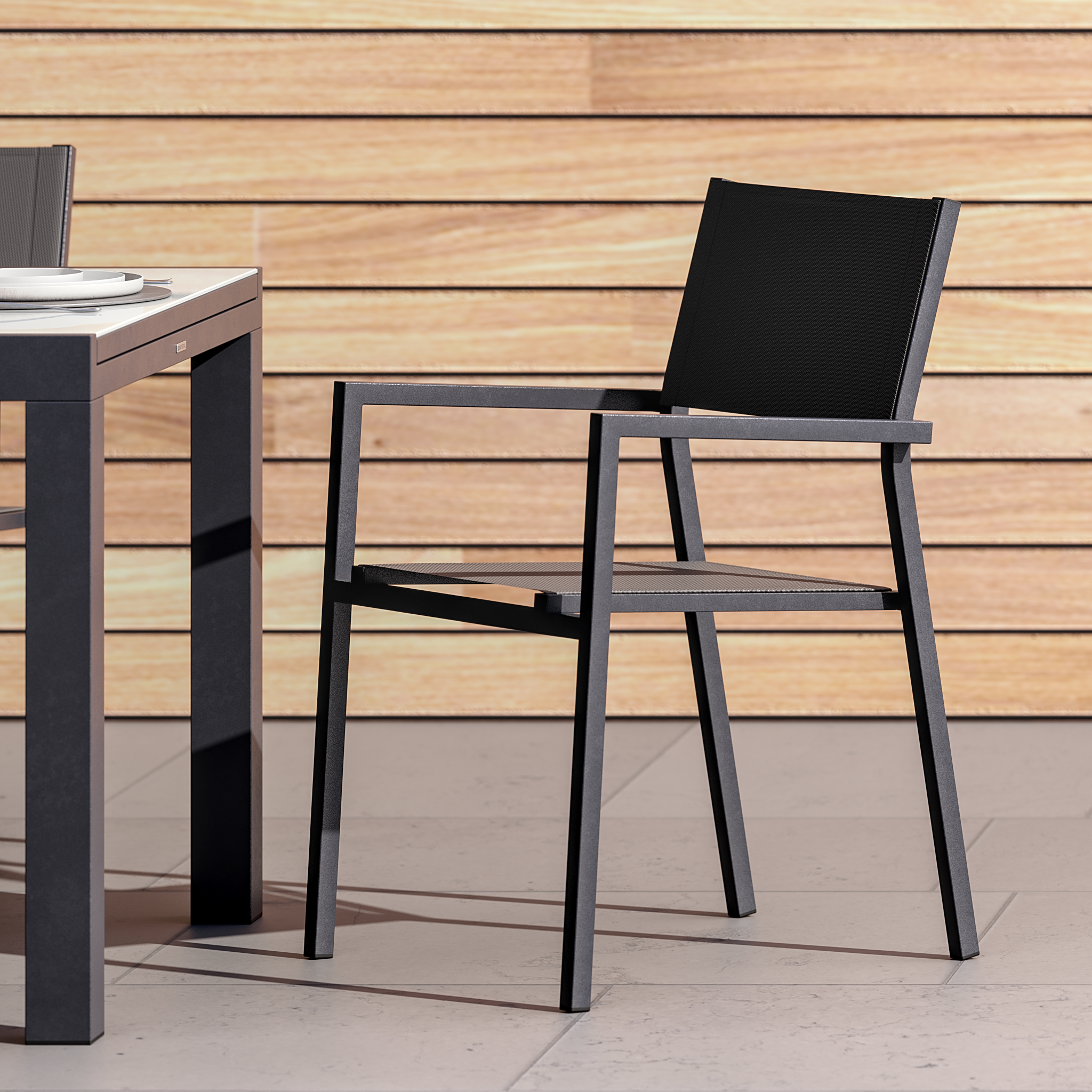 Fauteuil de jardin NATERIAL Orion alpha en aluminium gris - 5