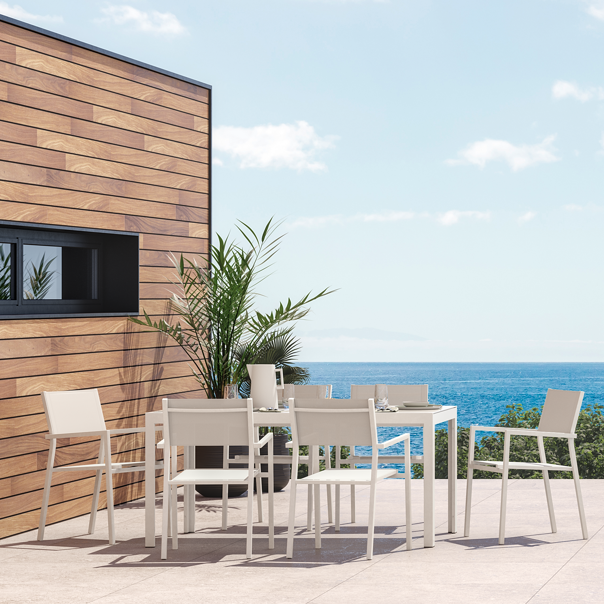 Sedia da giardino con braccioli Orion Alpha II NATERIAL, struttura