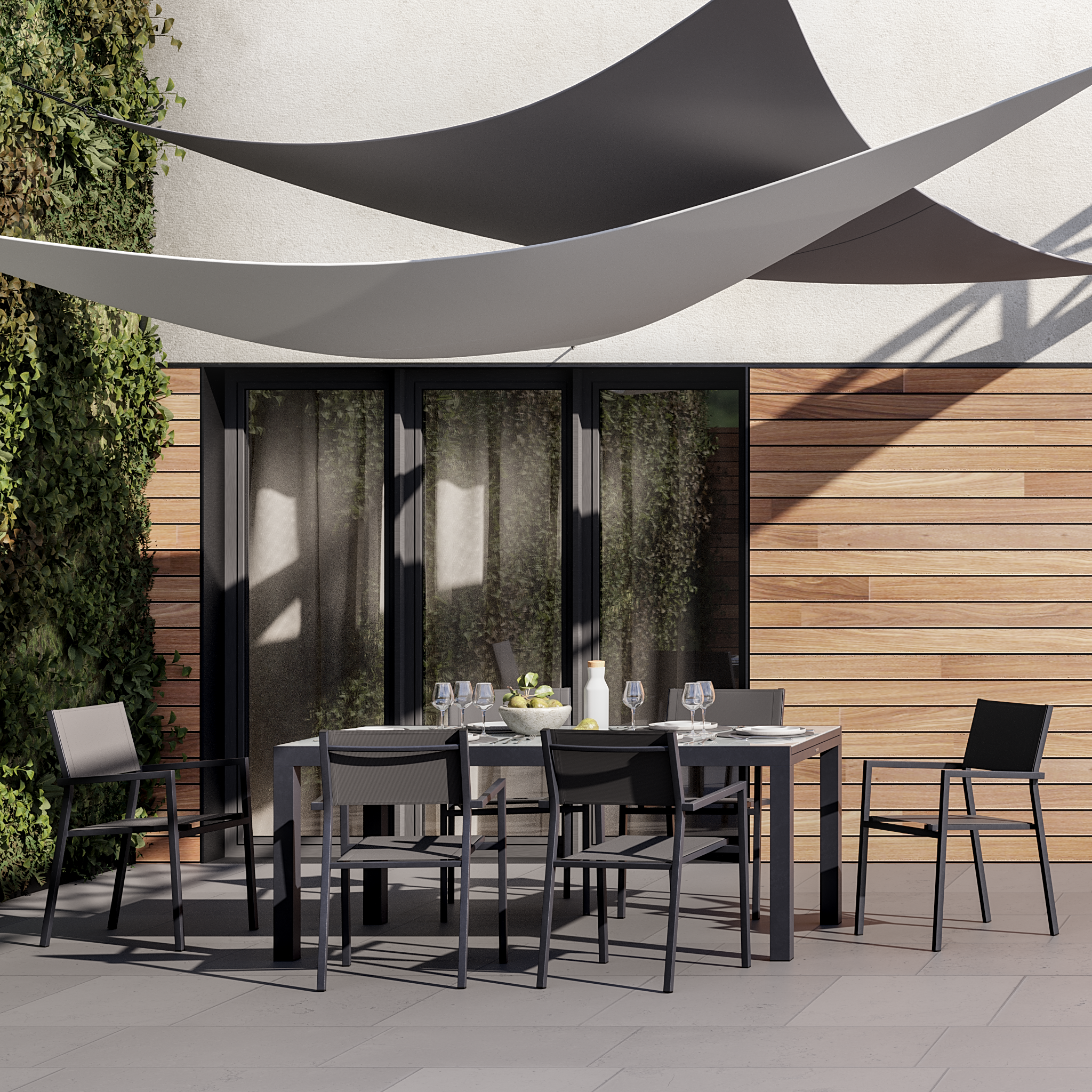 Fauteuil de jardin NATERIAL Orion alpha en aluminium gris - 2