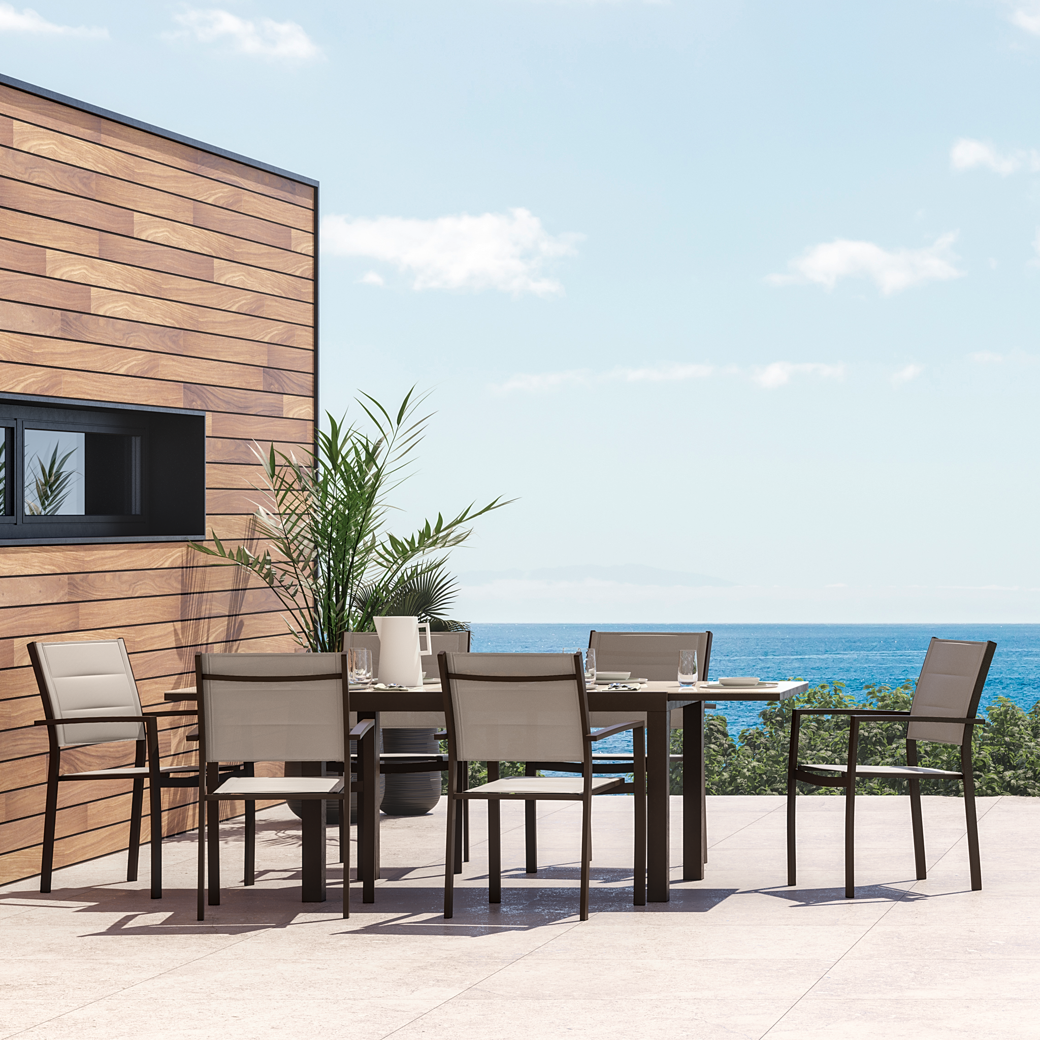 Cadeira de alumínio NATERIAL ORION BETA II MOKA - 26