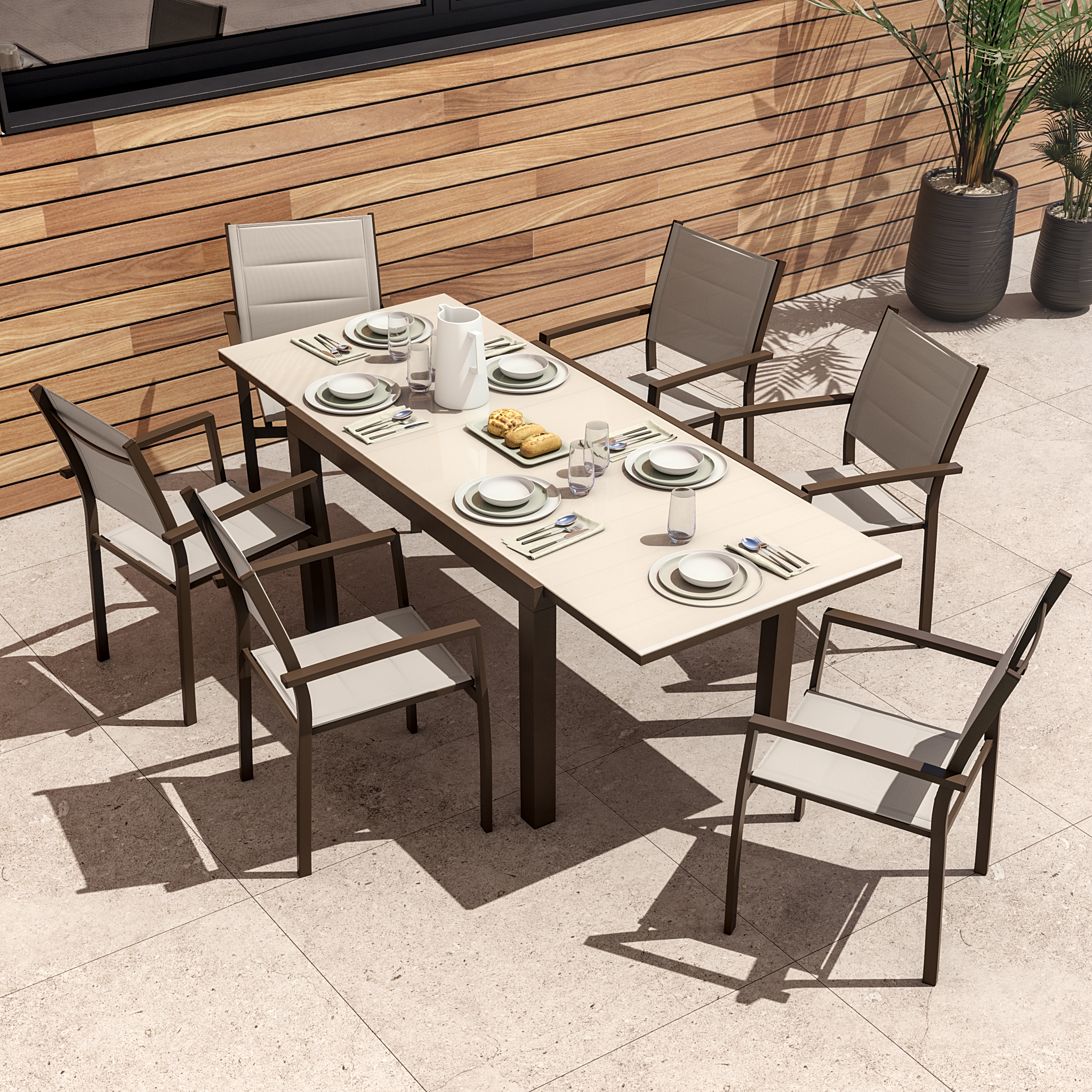 Cadeira de alumínio NATERIAL ORION BETA II MOKA - 27