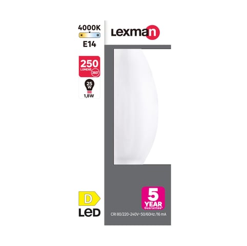 Λάμπα Lexman LED Filament E14 1.8W