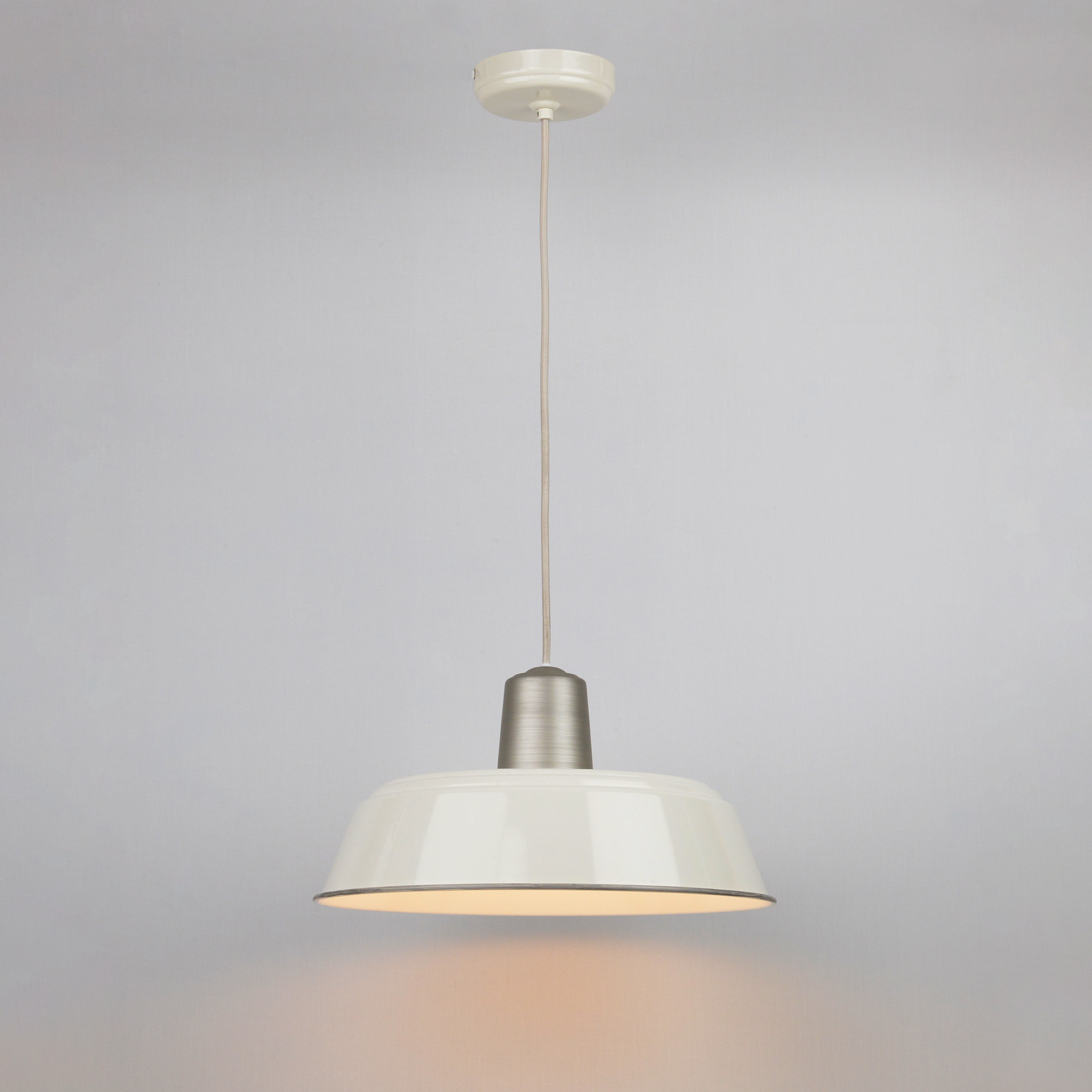 Lampadario Country charm Milky beige paralume beige E27 Ø38cm INSPIRE - 4