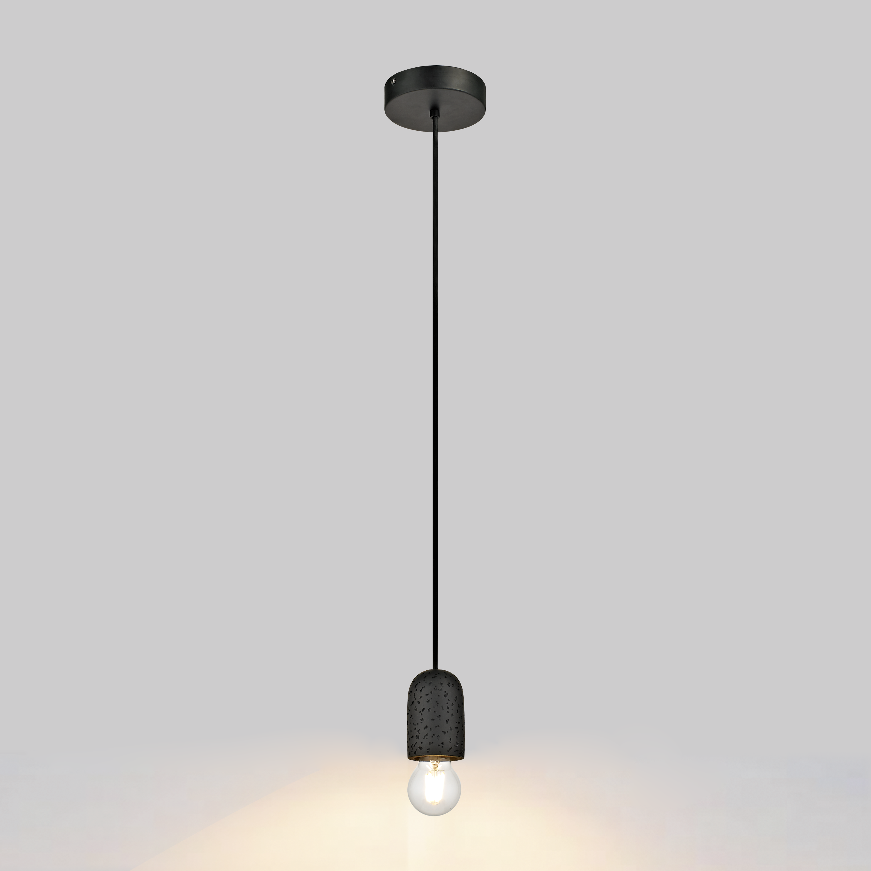 Suspension Rood ciment, noir, Diam.6.4 cm INSPIRE, E27 - 5