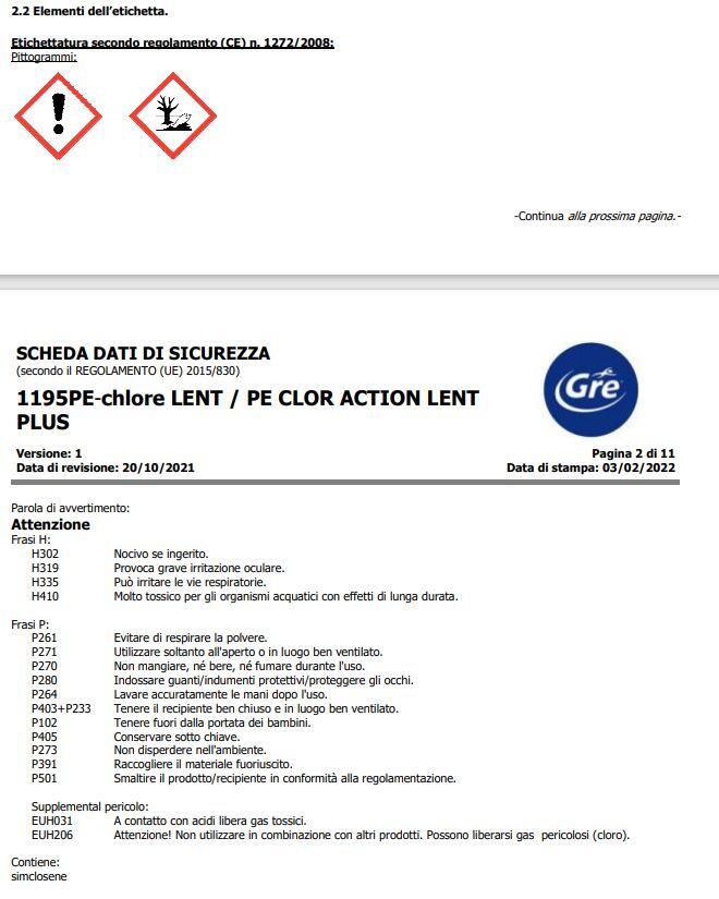 Cloro in pastiglie per azione lenta 10 kg - 2