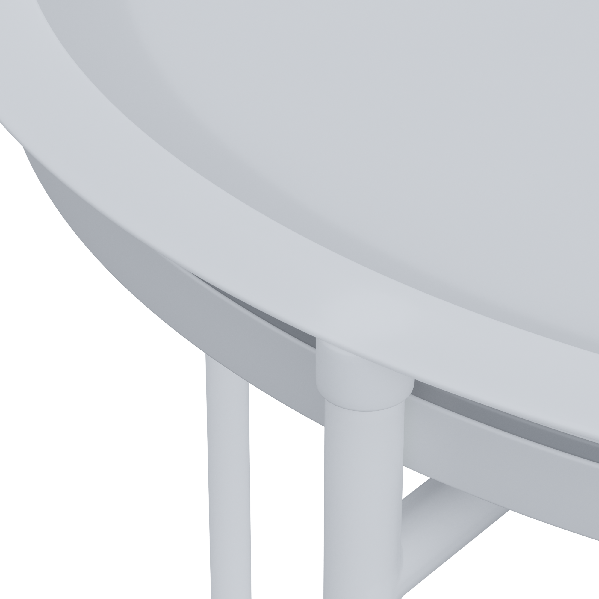 Mesa auxiliar de metal Naterial Mobis de ø 45 cm blanca - 7