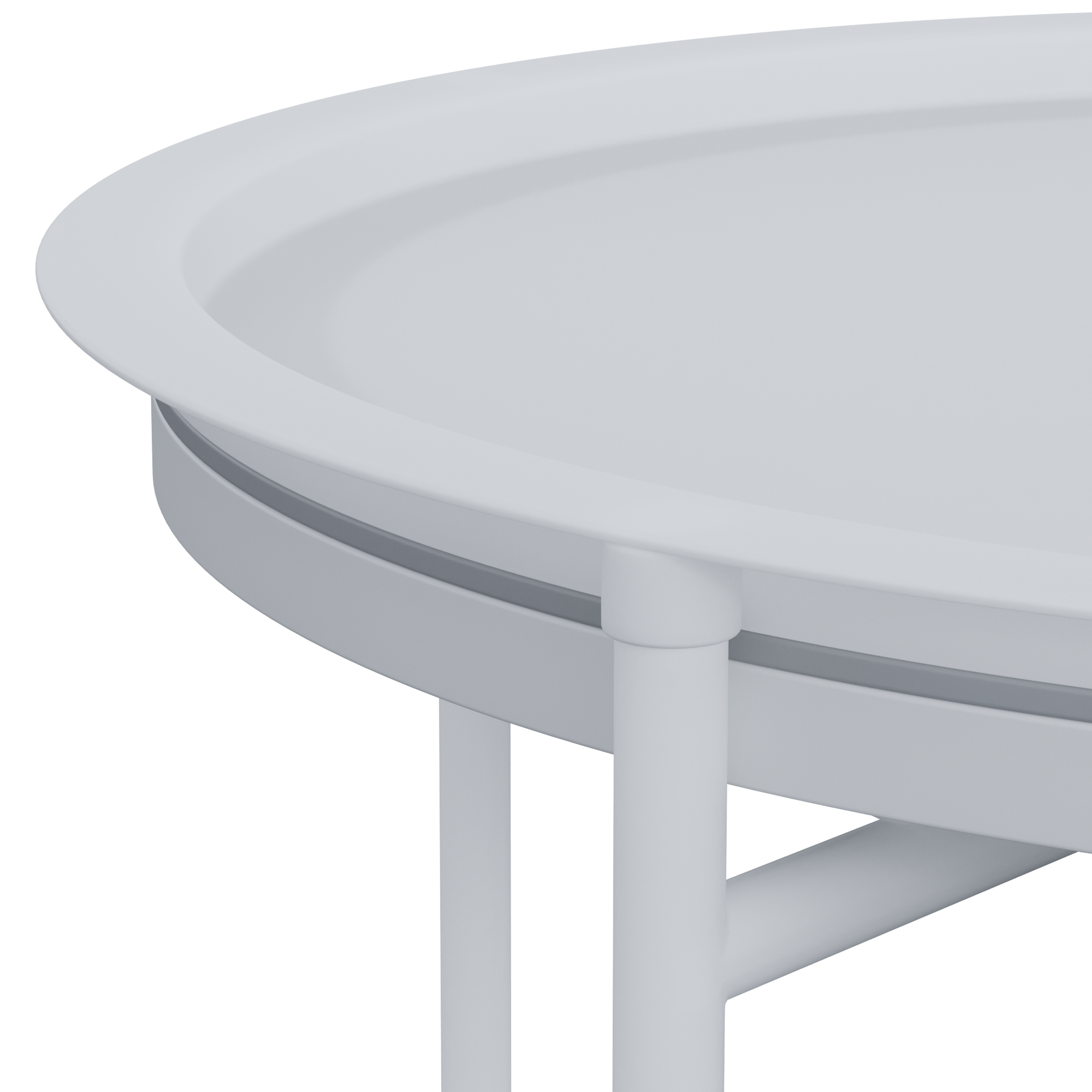 Mesa auxiliar de metal Naterial Mobis de ø 45 cm blanca - 9