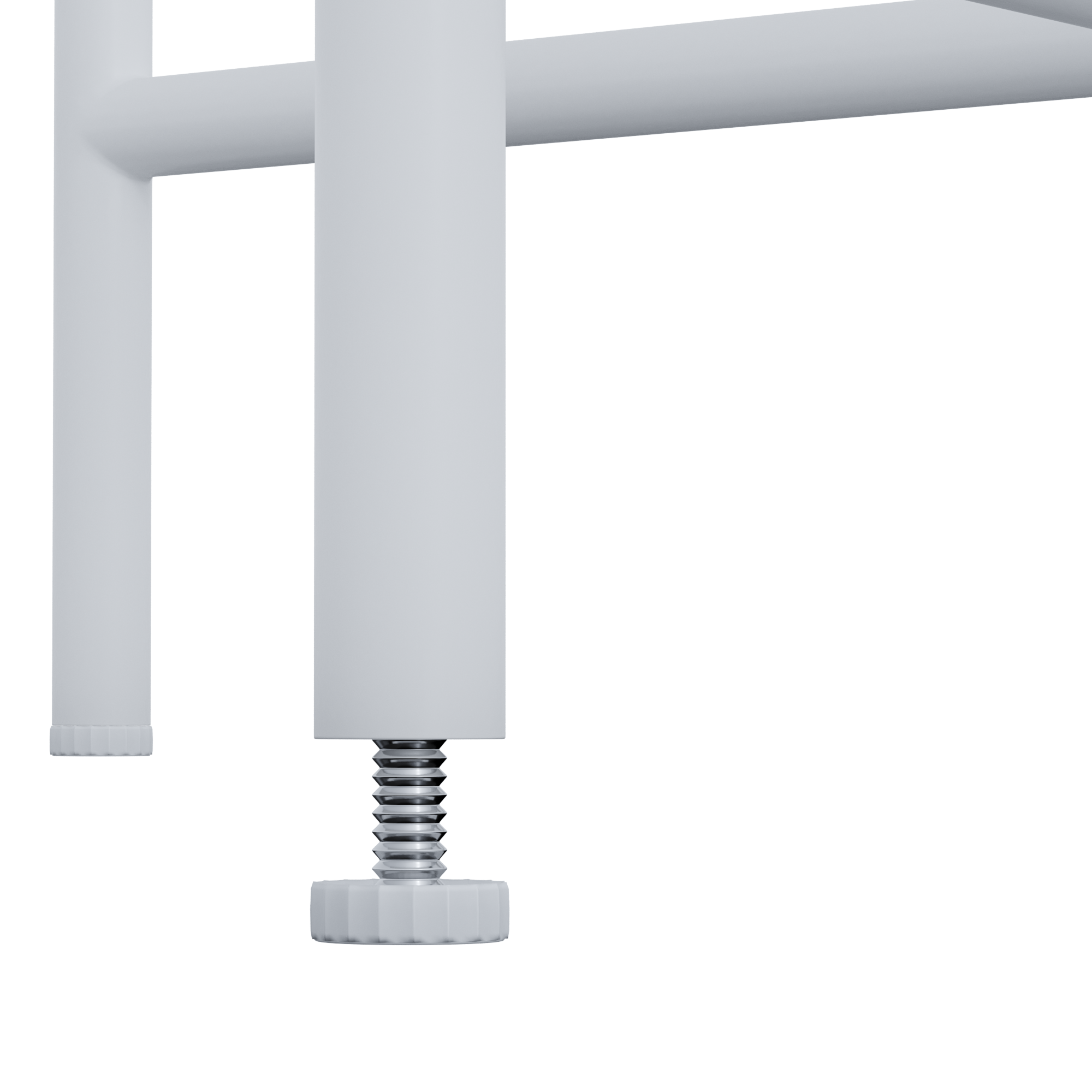 Mesa auxiliar de metal Naterial Mobis de ø 45 cm blanca - 8