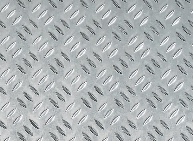 Lamiera in alluminio mandorlato lucido 50x100 cm, 1.5 mm argento