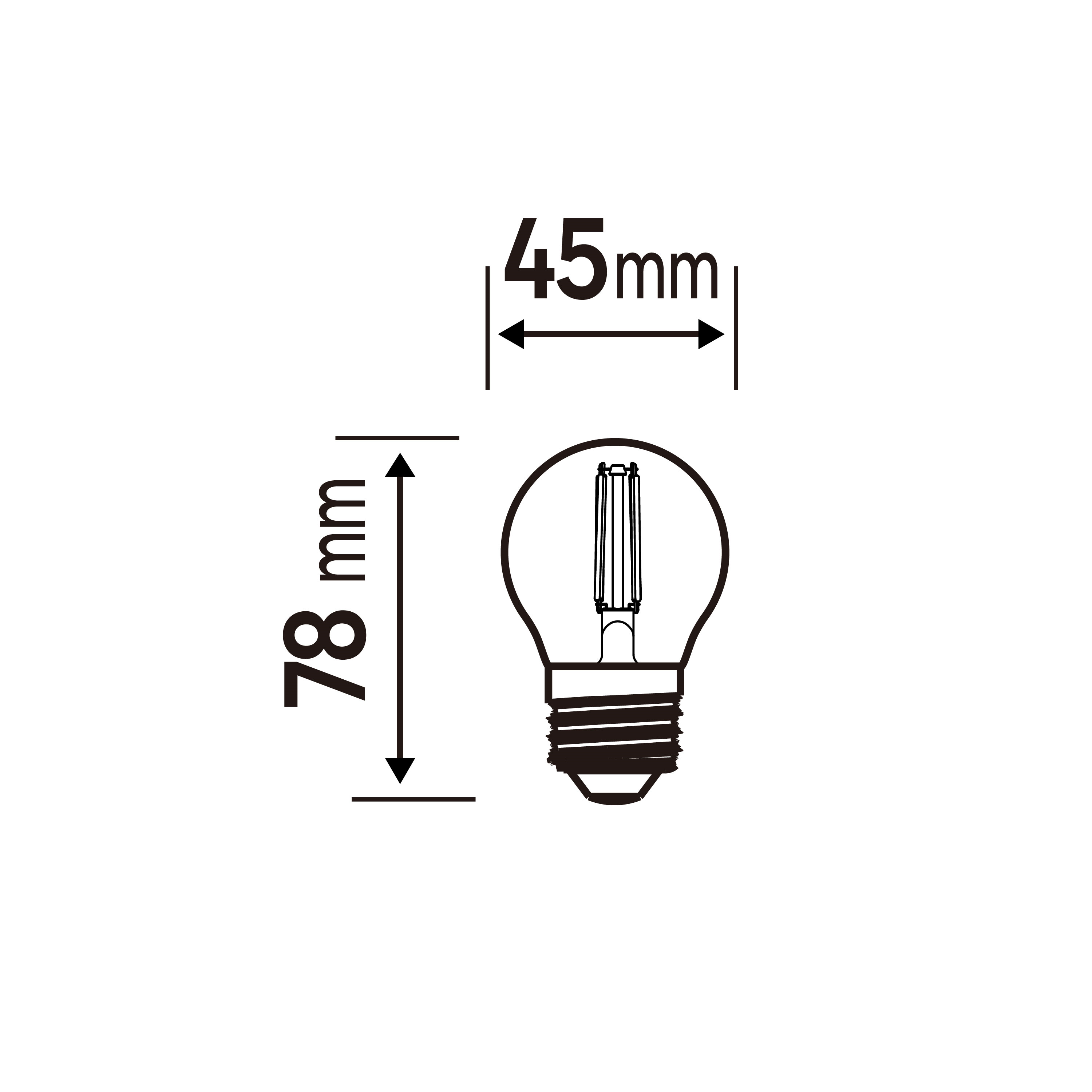 Lâmpada LED filamentos G45 E27 RED Lexman - 4