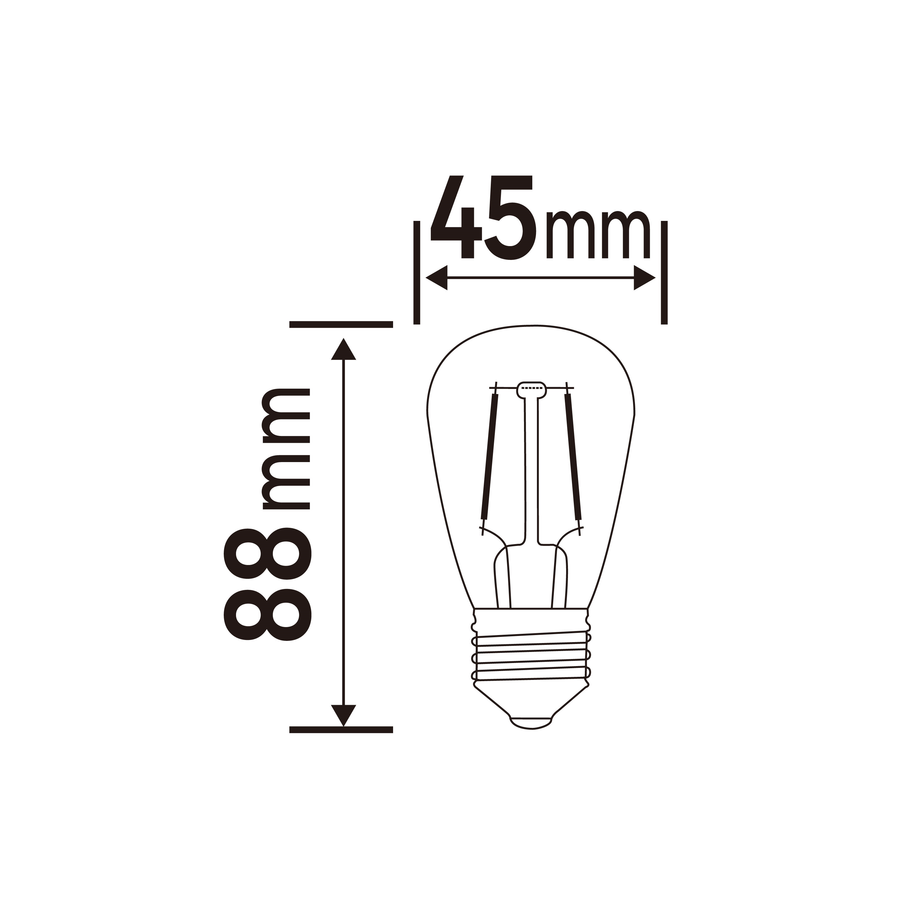 5 ampoules led pour guirlande, E27, 90lm = 10W, IP44, transparentes, LEXMAN - 6