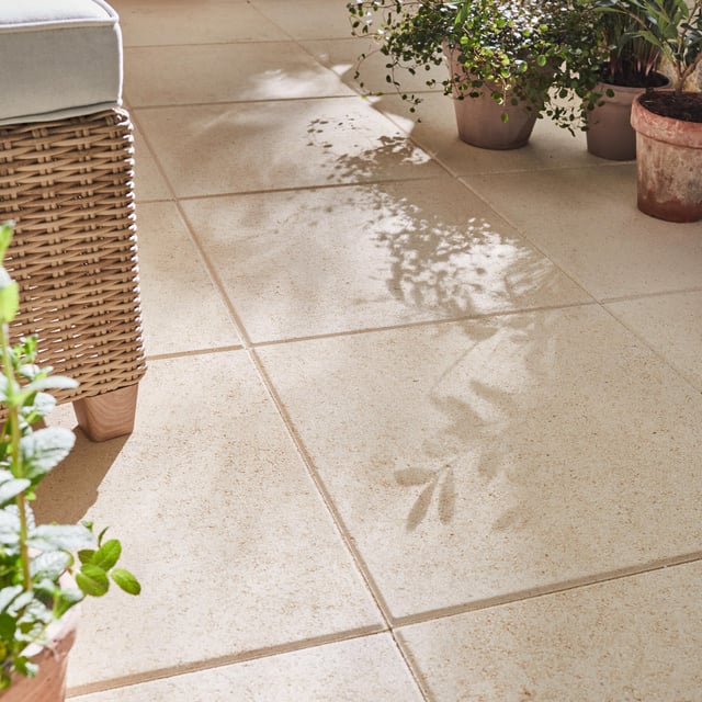 Dalle béton Provençale au m², ton pierre, mono format, L.50 x l.50 cm x Ep.50 mm