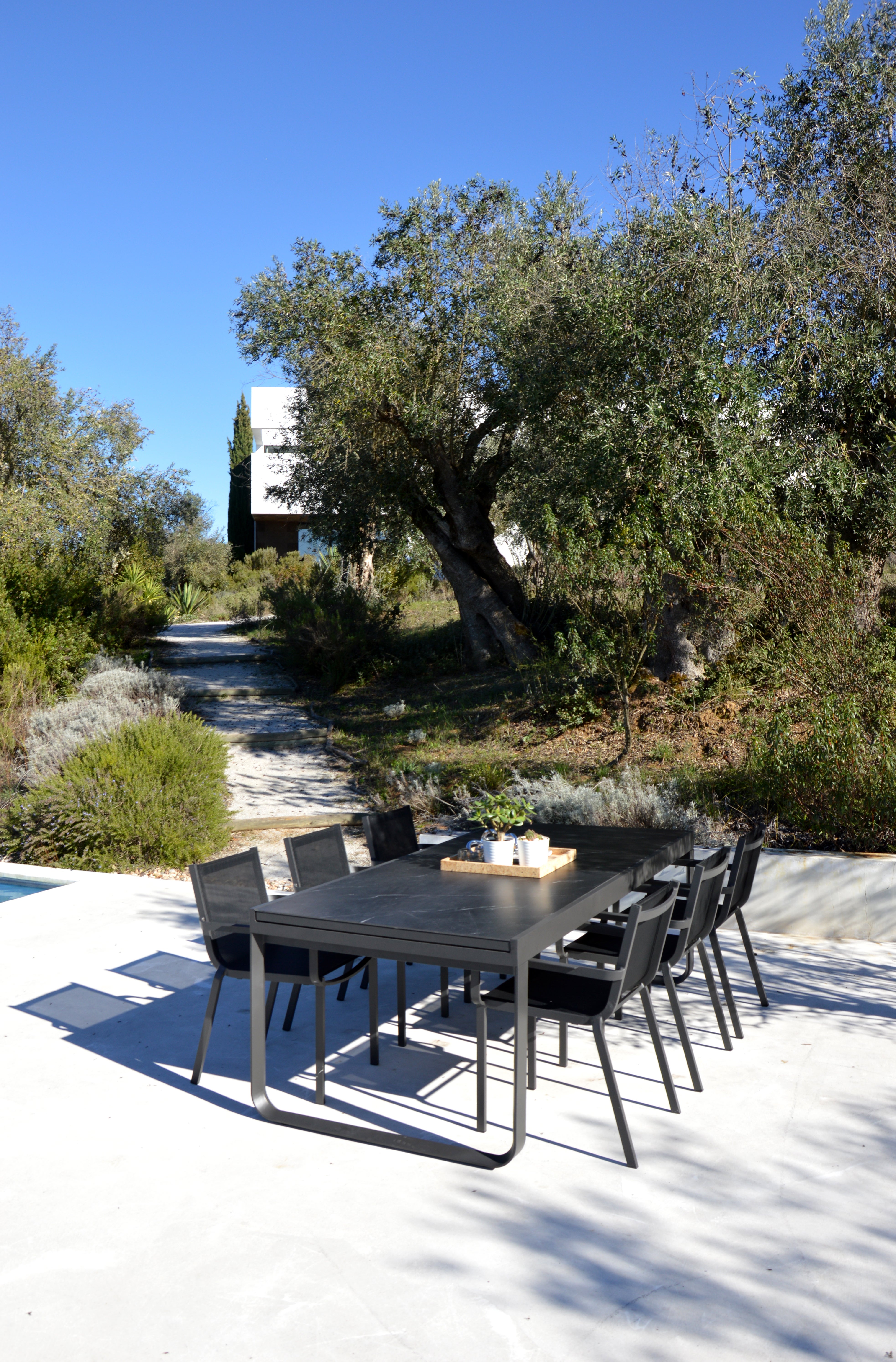 Fauteuil de jardin en aluminium Horizon anthracite - 5