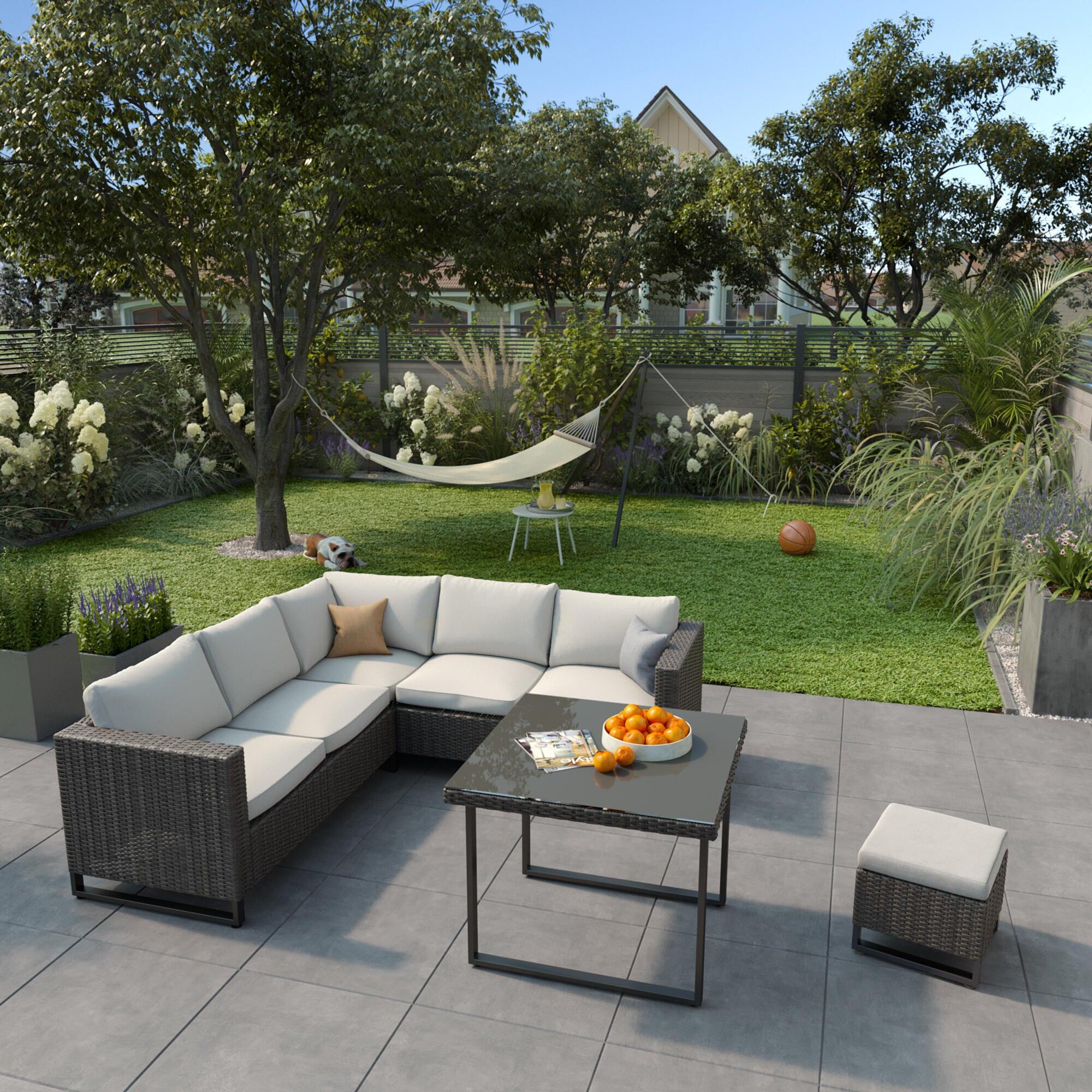 Table de jardin NATERIAL Noa carré anthracite - 2