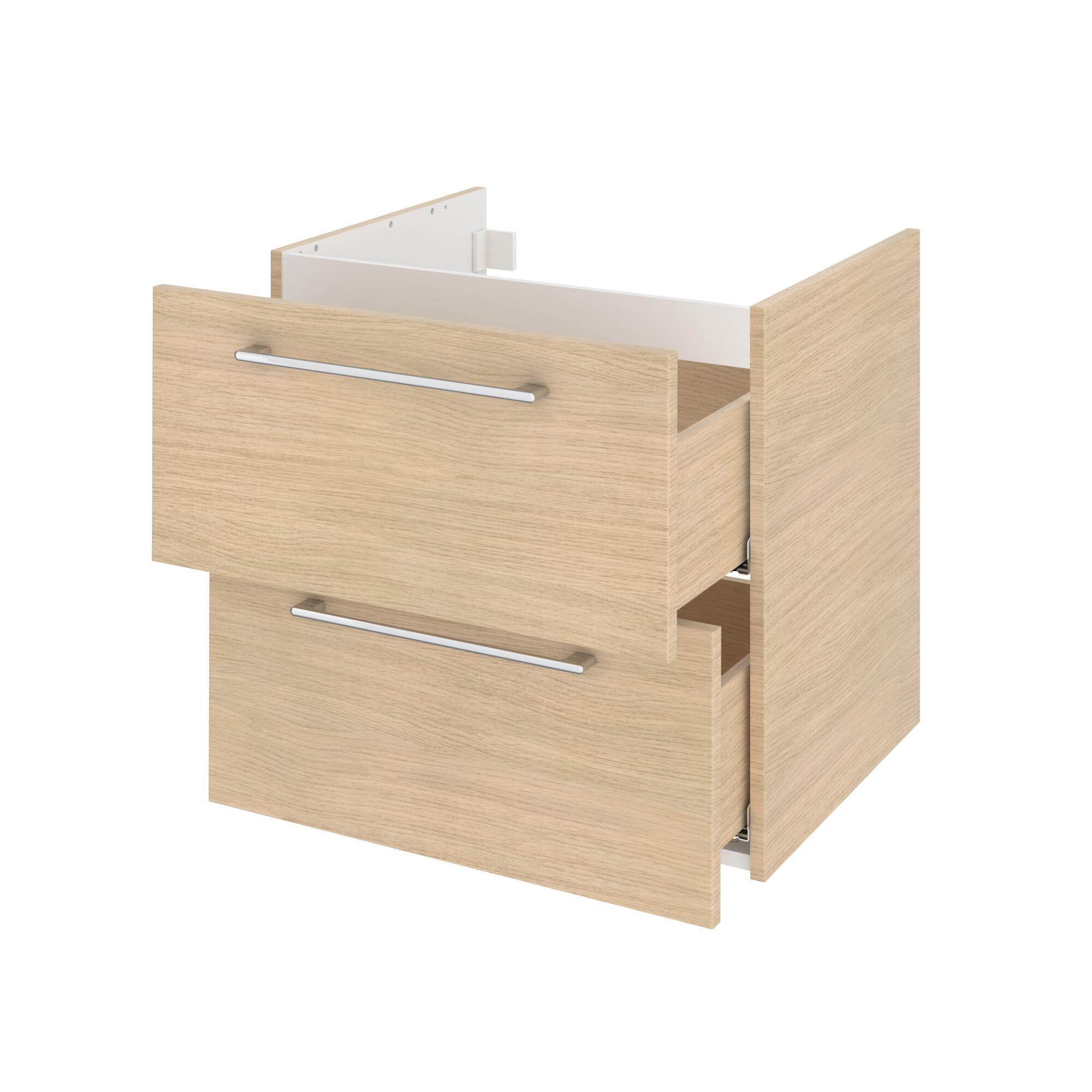 Meuble de salle de bains, Remix l.60 x H.58 x P.46 cm, chêne, Remix - 3