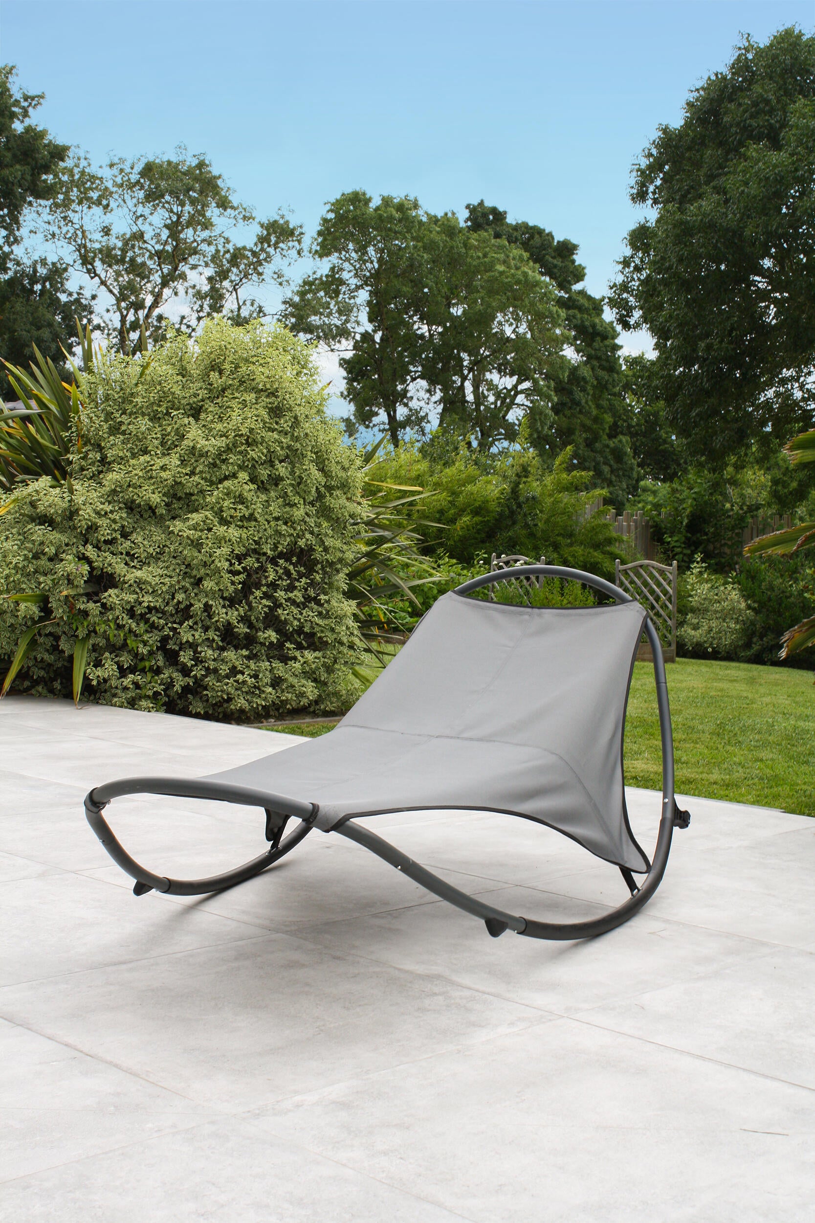 Bain de soleil basculant HENDAYE en acier gris - DCB GARDEN - 5